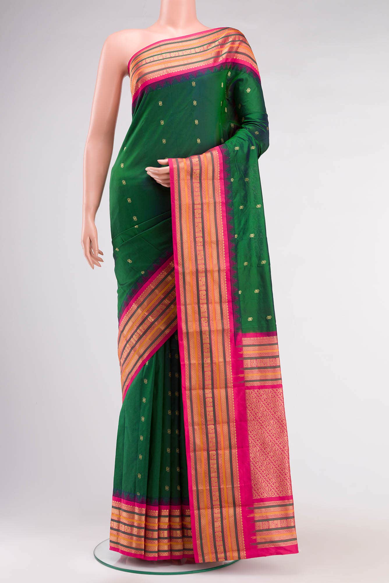 Green Blended Bangalore Silk Saree