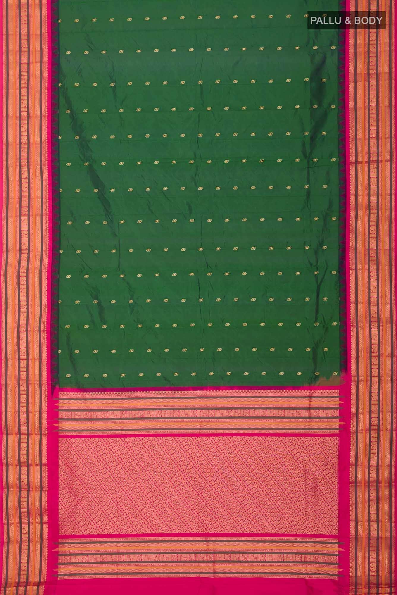 Green Blended Bangalore Silk Saree