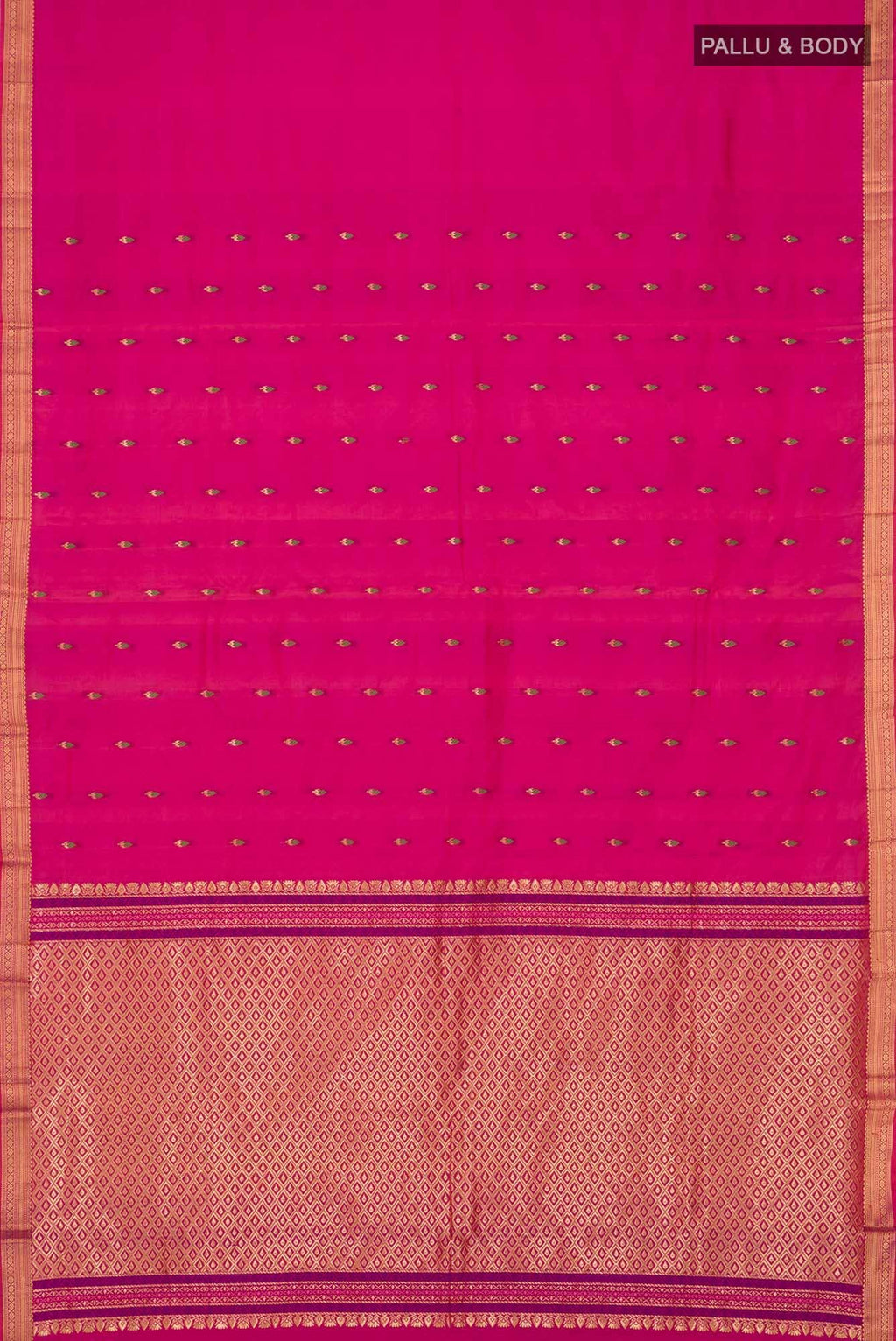 Magenta Blended Bangalore Silk Saree