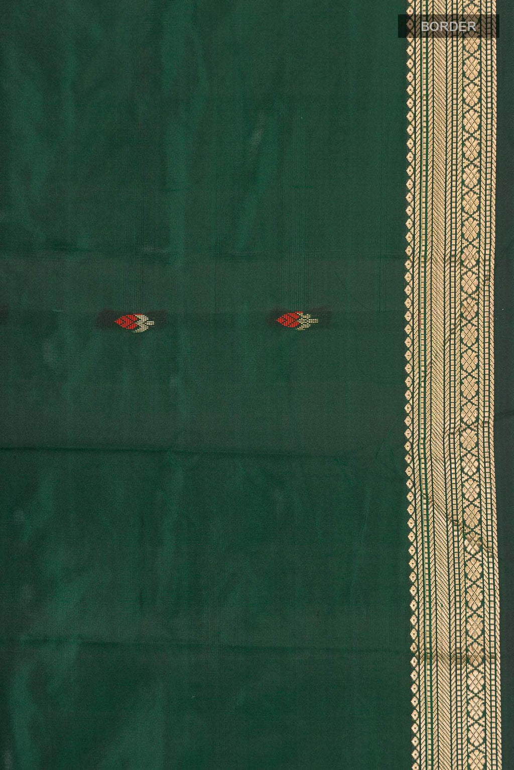 Bottle Green Blended Bangalore Silk Saree