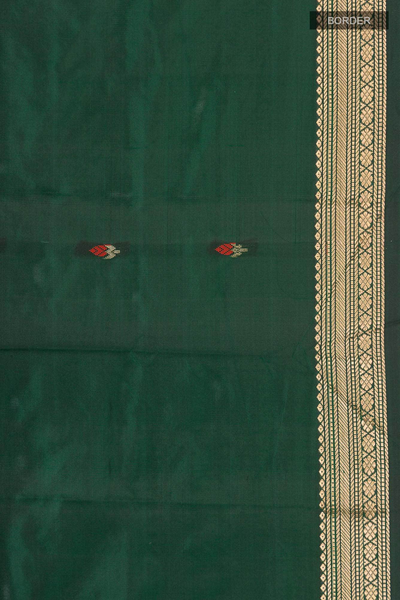 Bottle Green Blended Bangalore Silk Saree