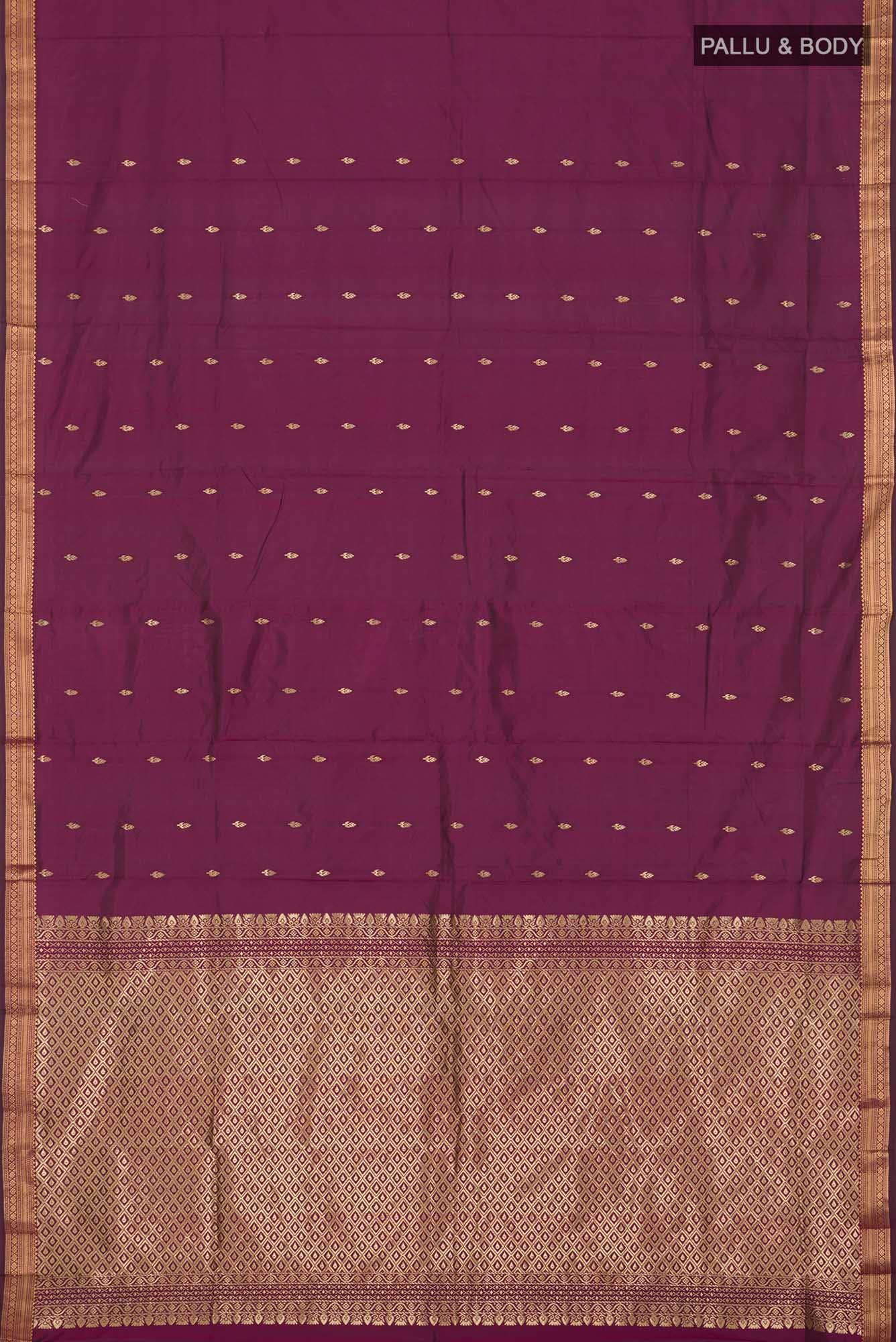 Purple Blended Bangalore Silk Saree