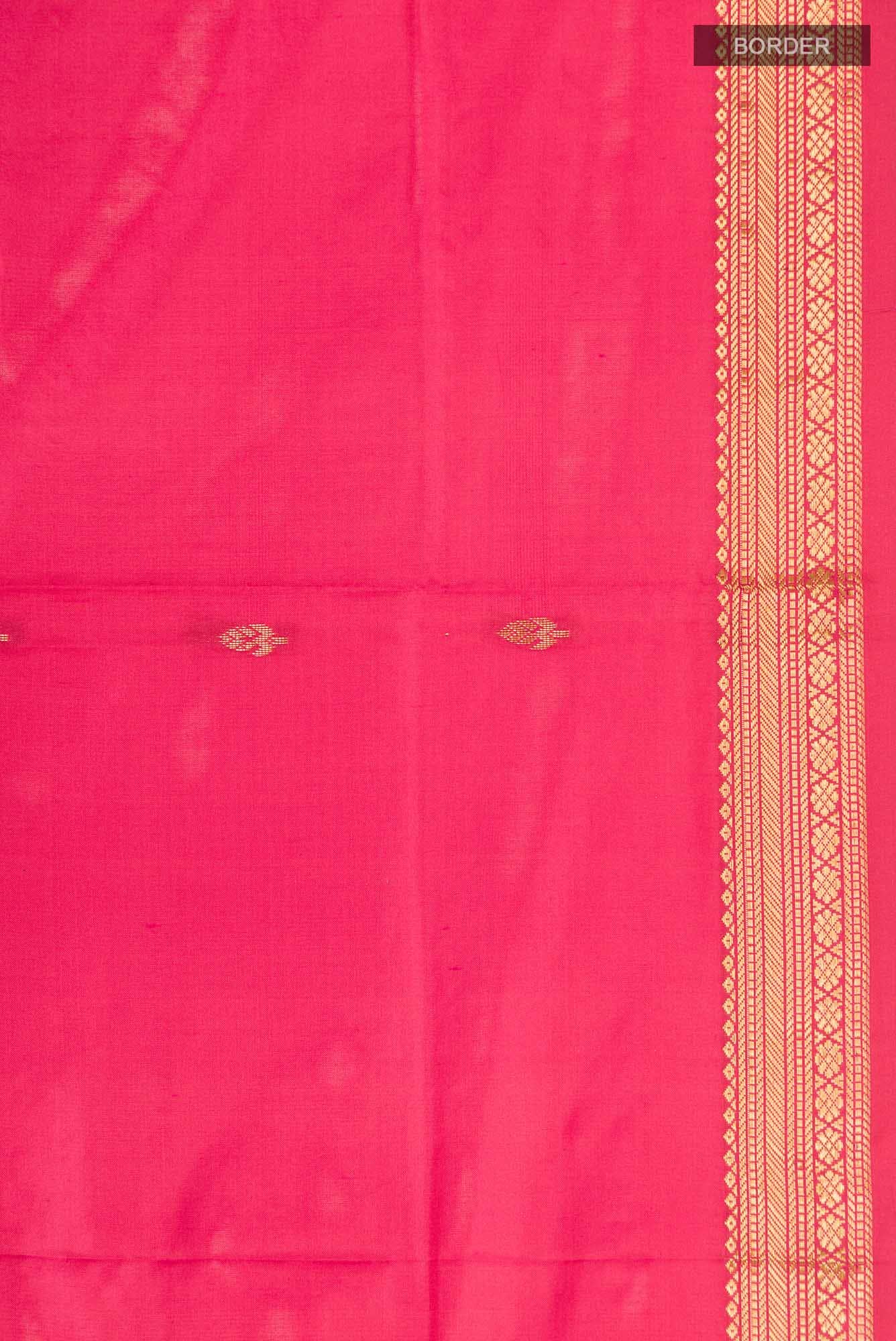 Pink with Red Dual Tone Blended Bangalore Silk Saree