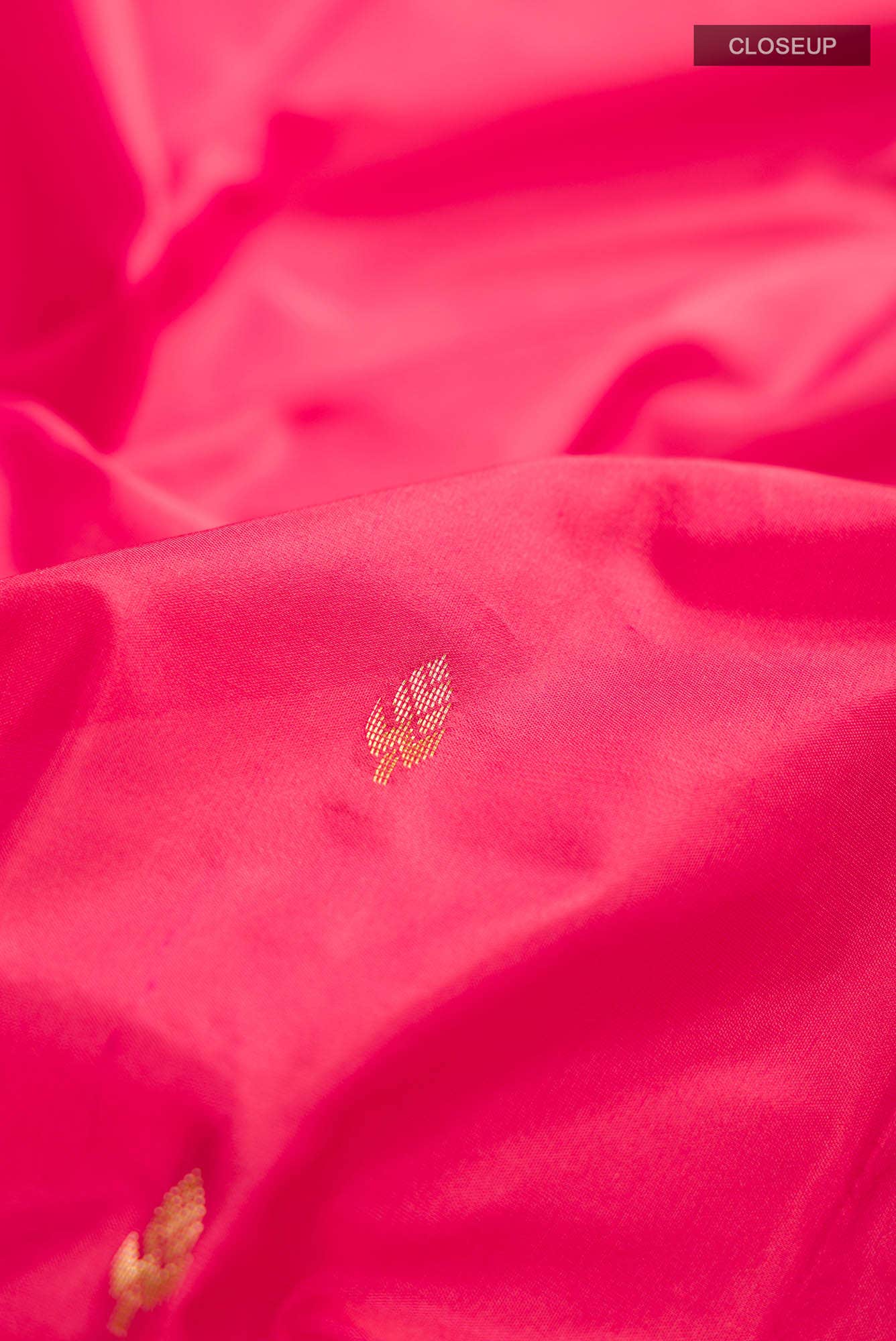 Pink with Red Dual Tone Blended Bangalore Silk Saree