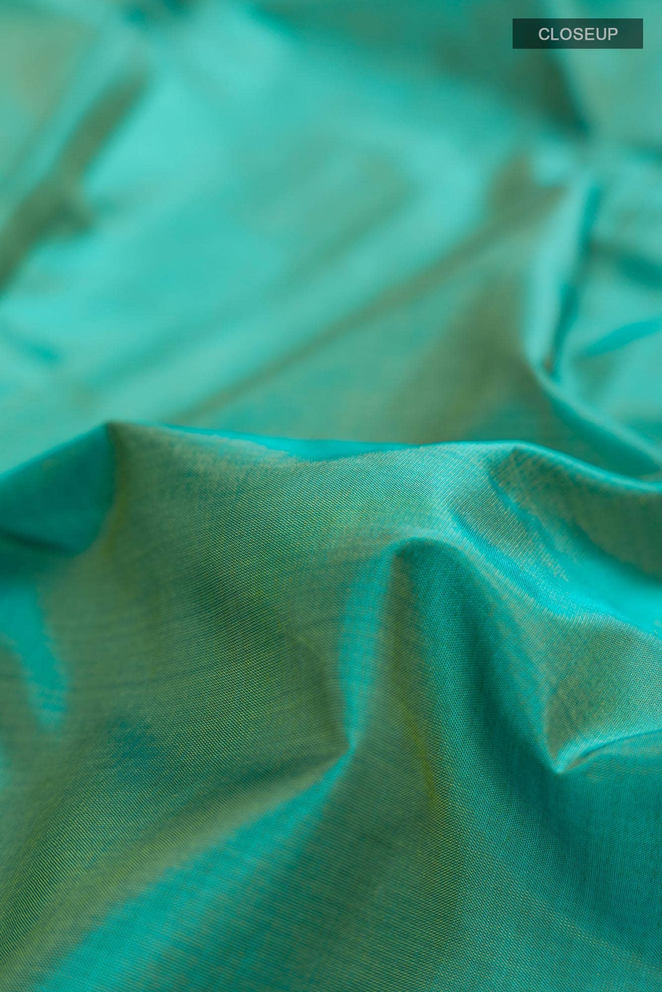 Blue with Green Dual Tone Blended Bangalore Silk Saree