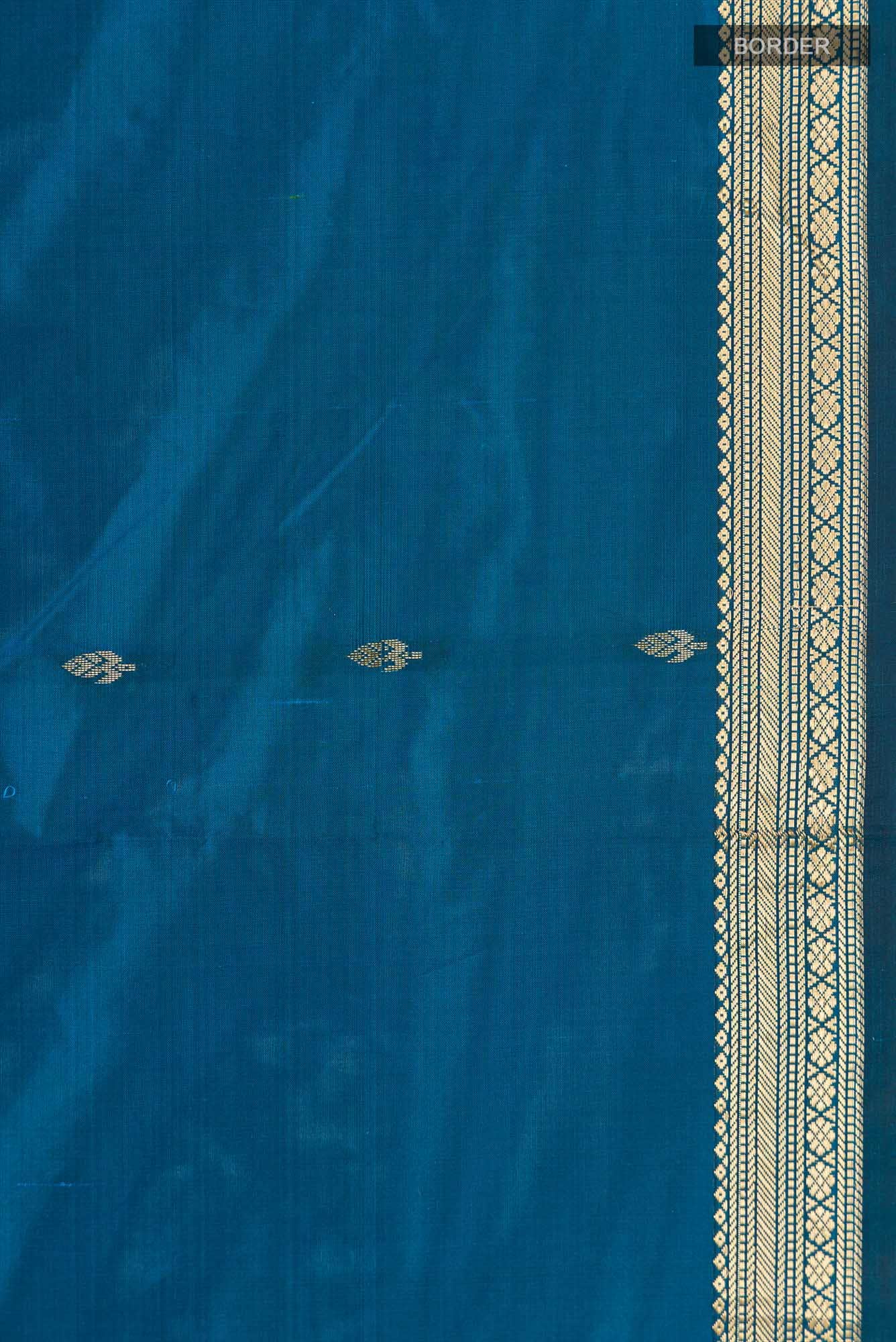 Blue Blended Bangalore Silk Saree