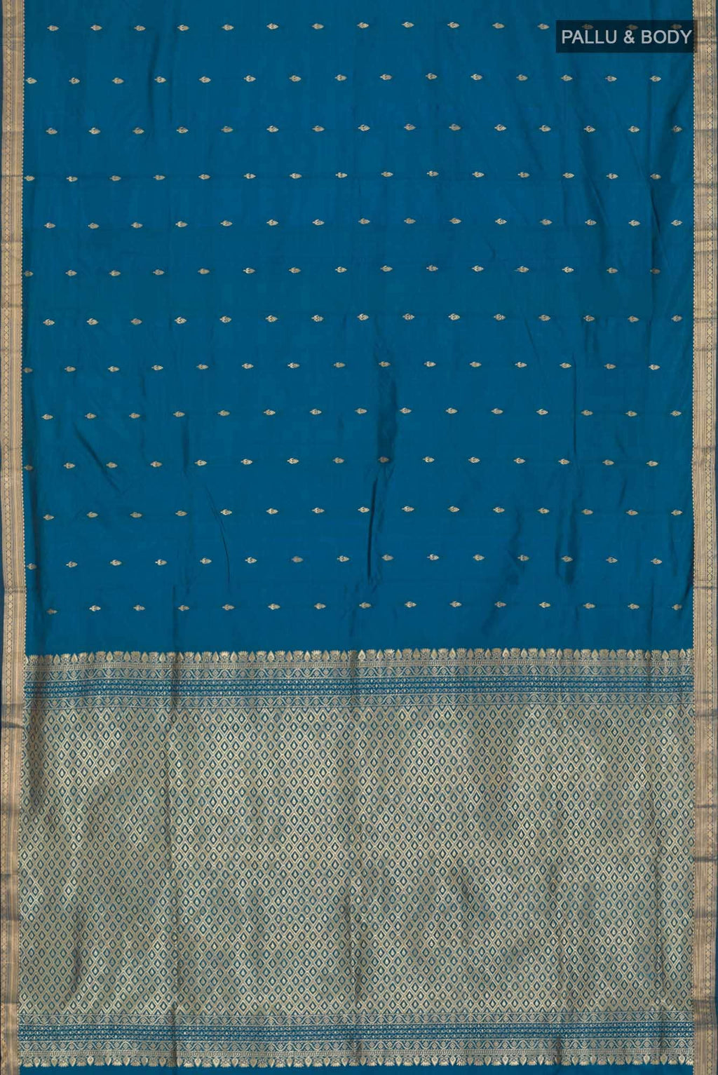 Blue Blended Bangalore Silk Saree