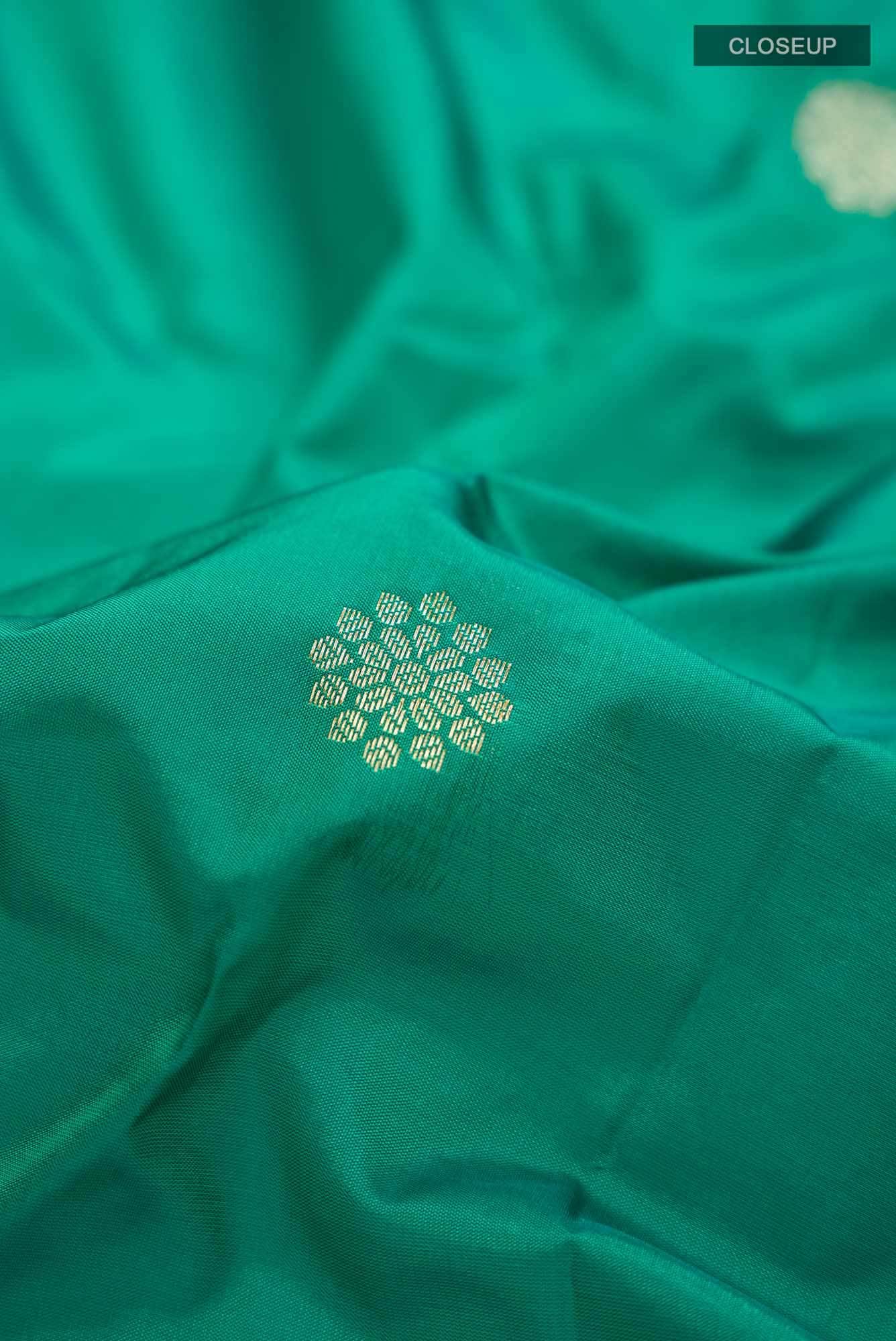 Turquoise Bangalore Silk Saree