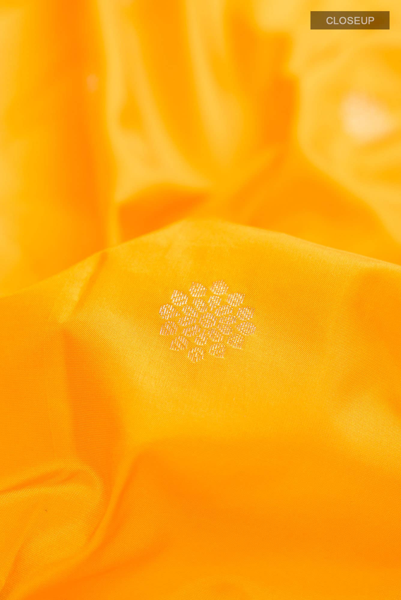 Yellow Blended Bangalore Silk Saree