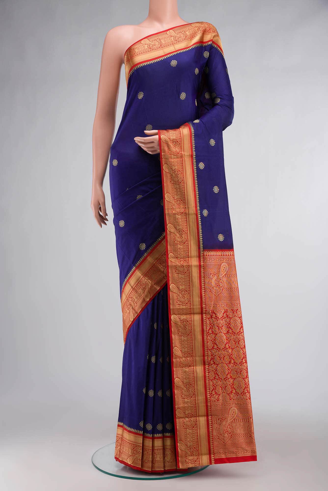 Blue Bangalore Silk Saree
