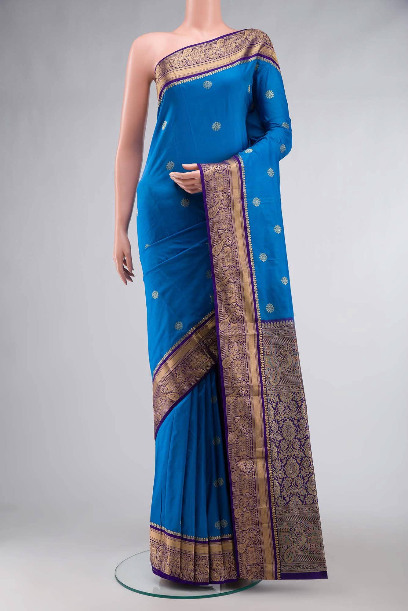 Blue Bangalore Silk Saree