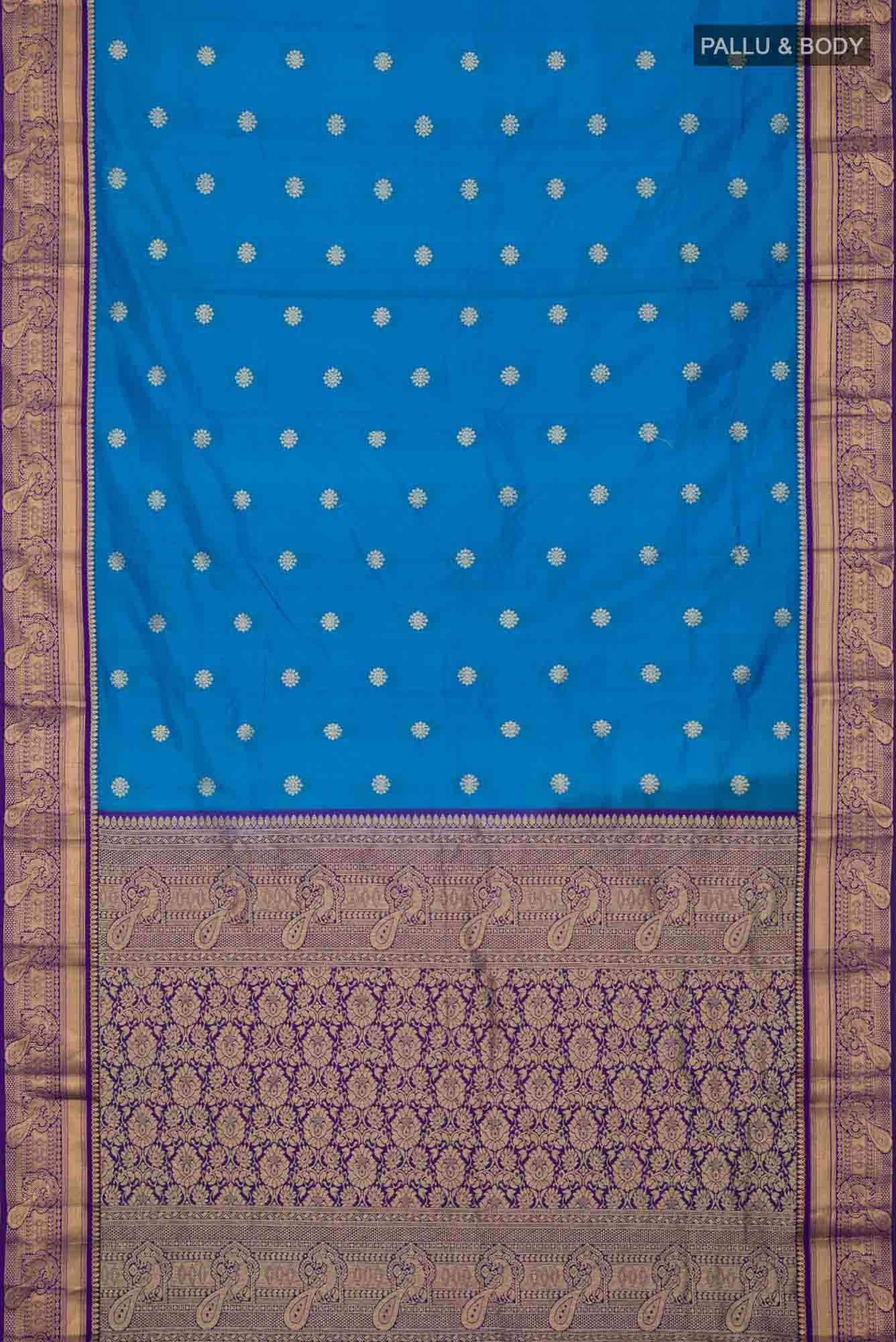 Blue Bangalore Silk Saree