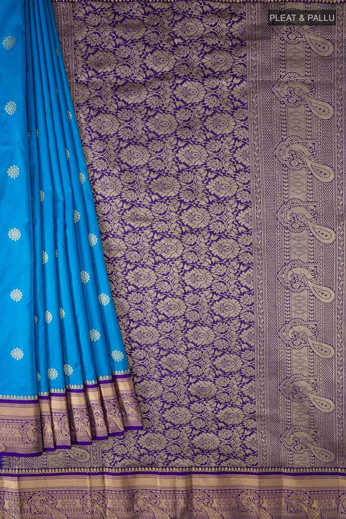 Blue Bangalore Silk Saree