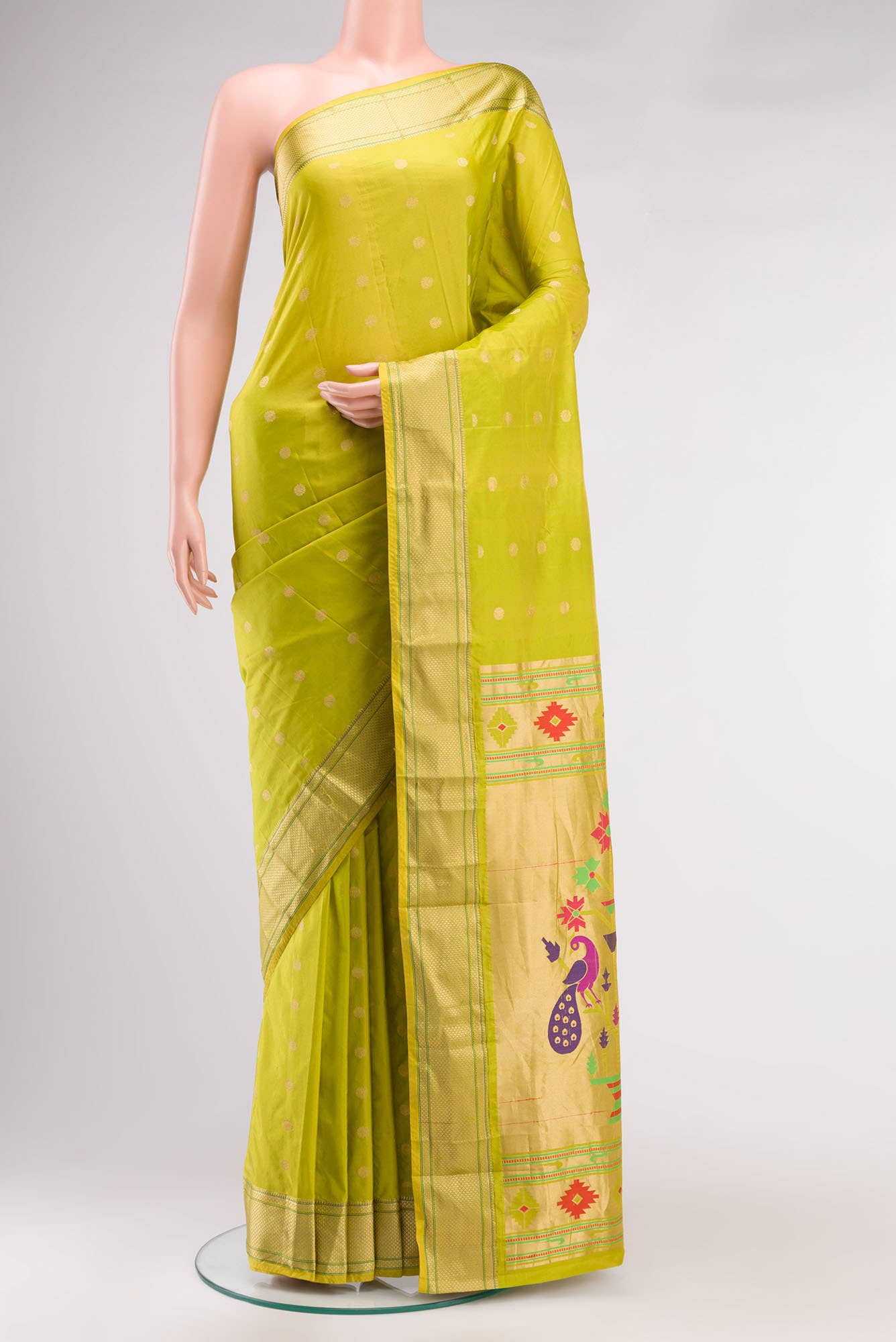 Green Blended Bangalore Silk Saree