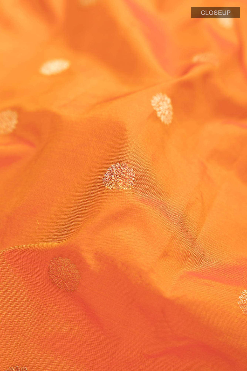 Orange Blended Bangalore Silk Saree