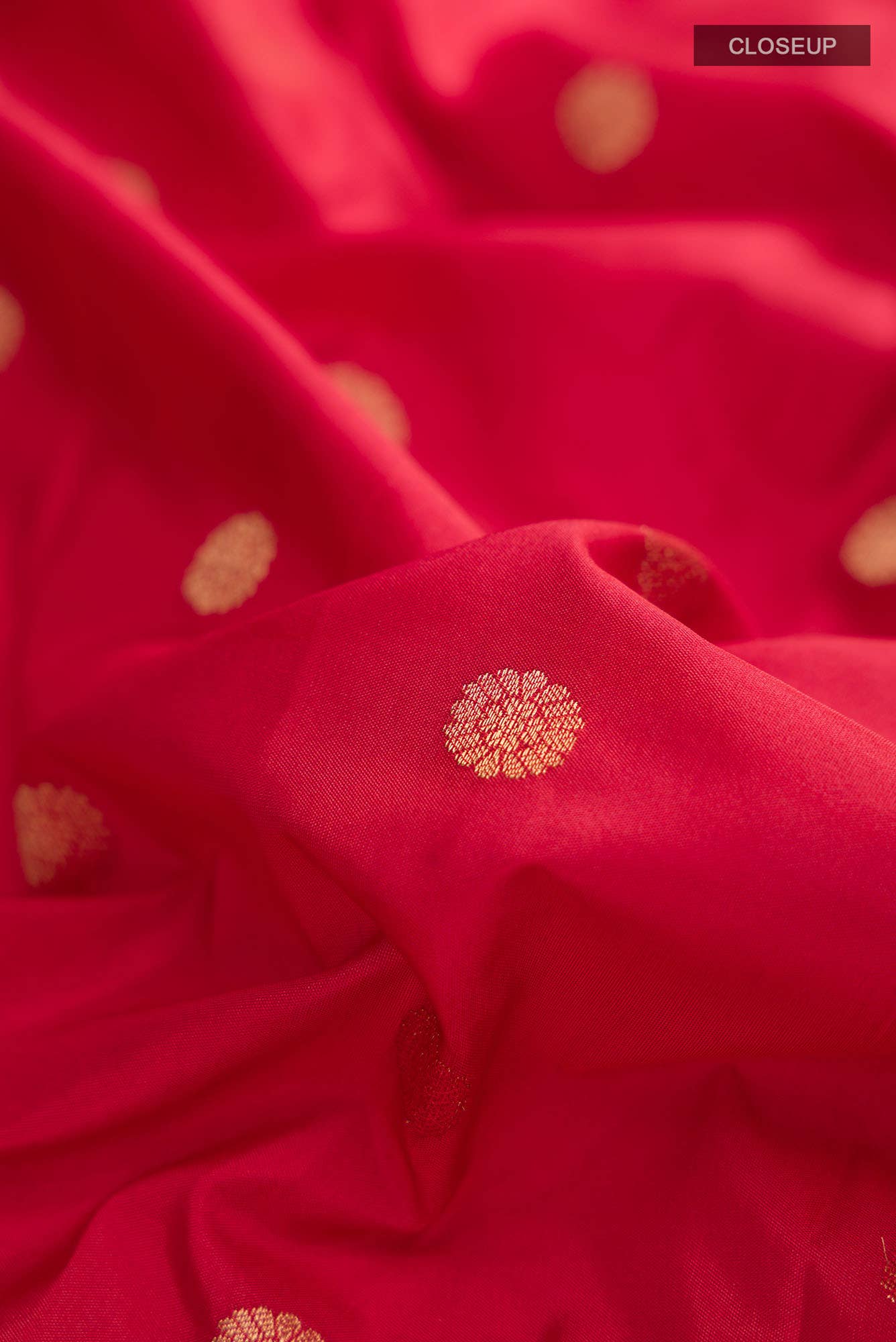 Red Blended Bangalore Silk Saree