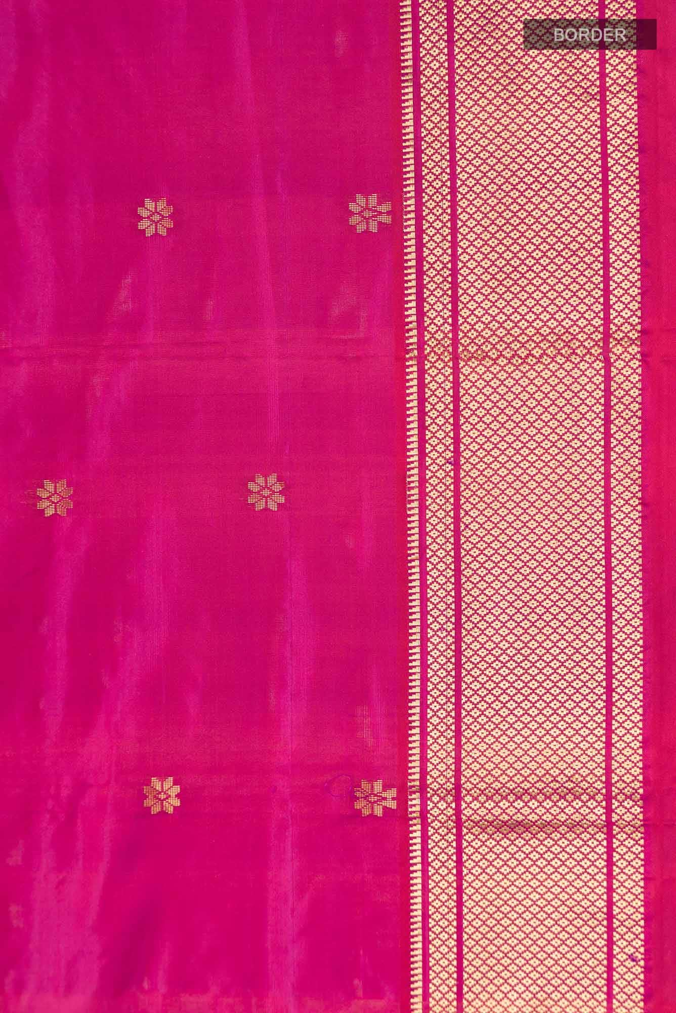 Magenta Blended Bangalore Silk Saree