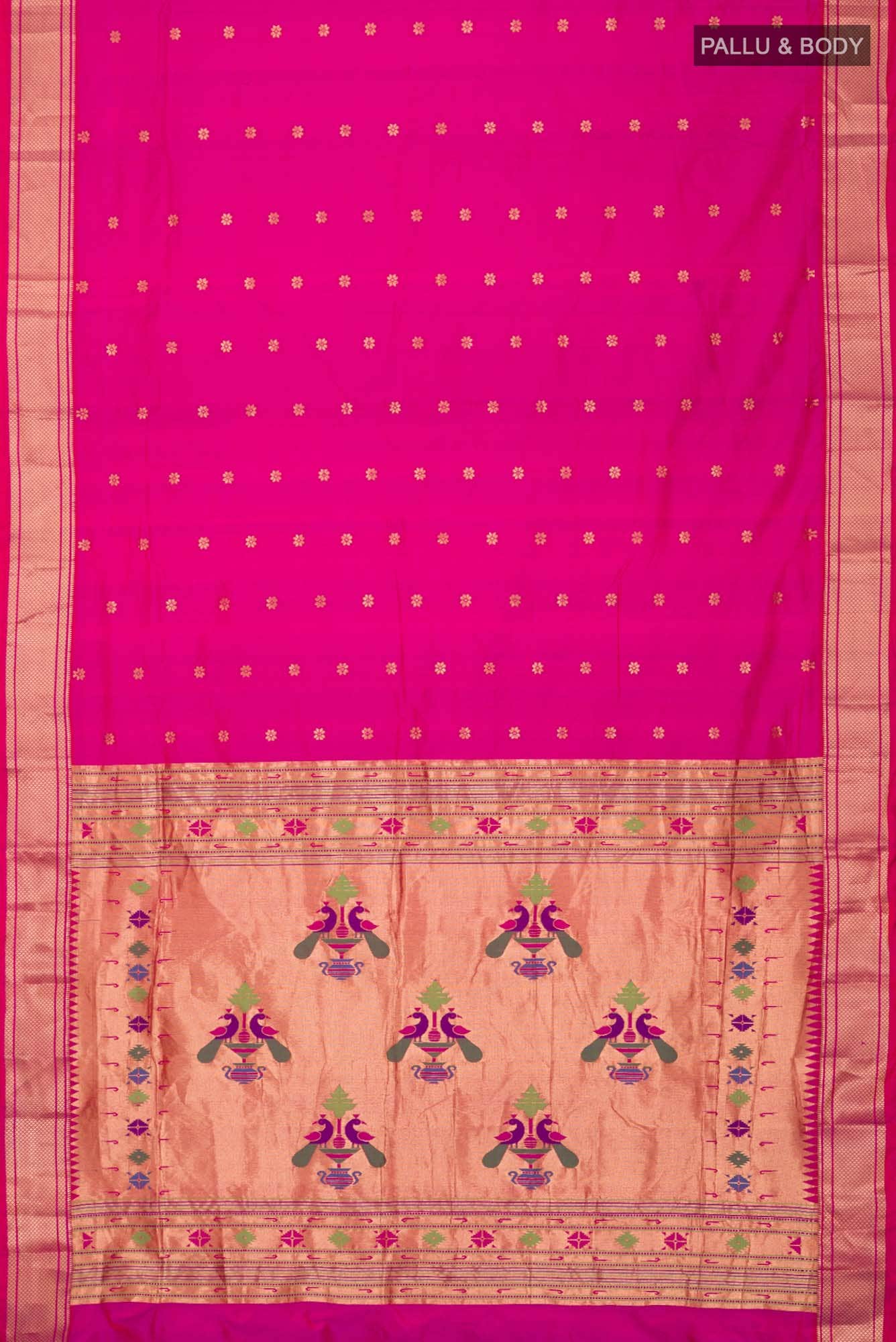 Magenta Blended Bangalore Silk Saree