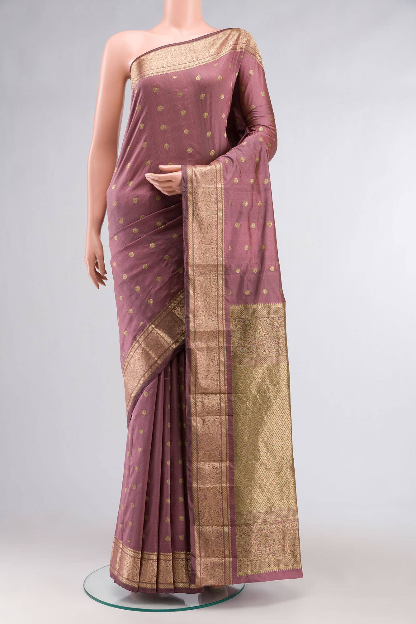 Mauve Blended Bangalore Silk Saree
