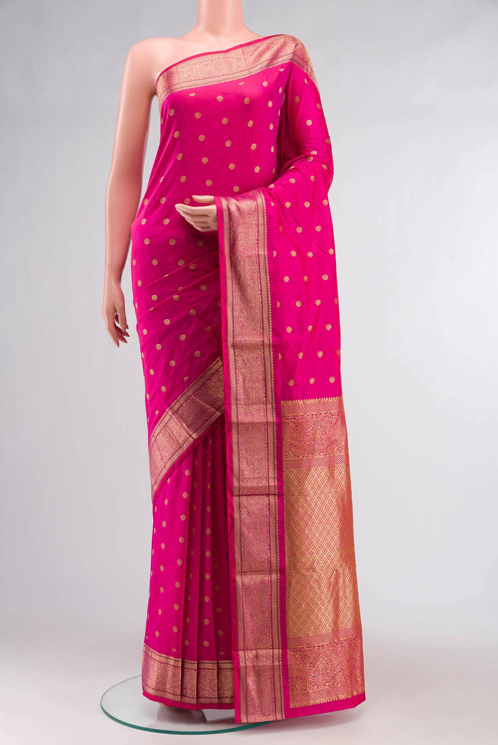 Pink Blended Bangalore Silk Saree