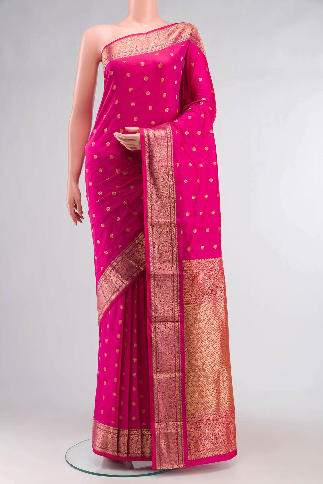 Pink Blended Bangalore Silk Saree