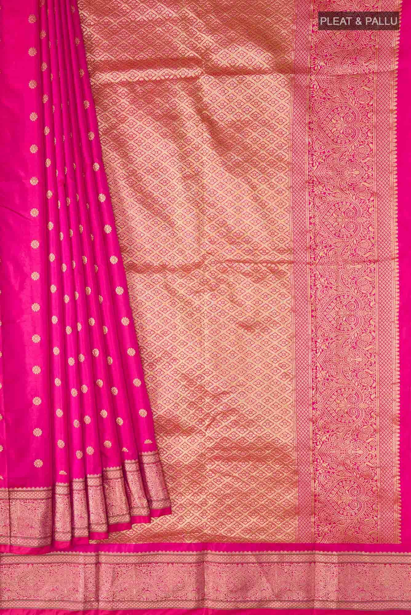 Pink Blended Bangalore Silk Saree