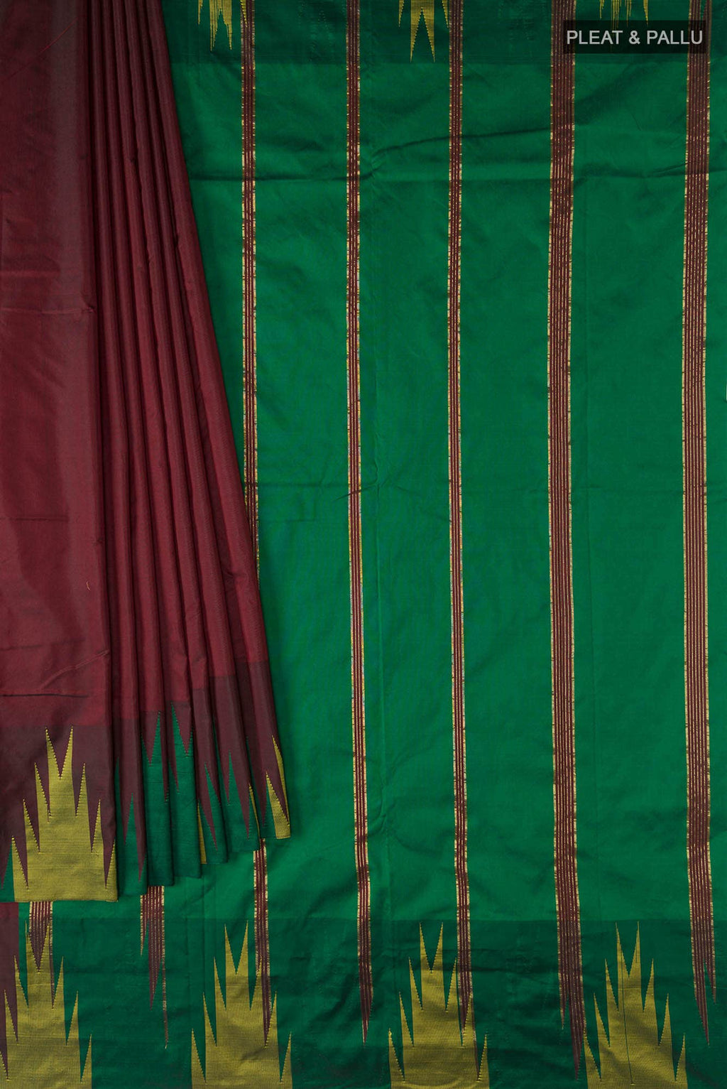 Maroon Blended Bangalore Silk Saree