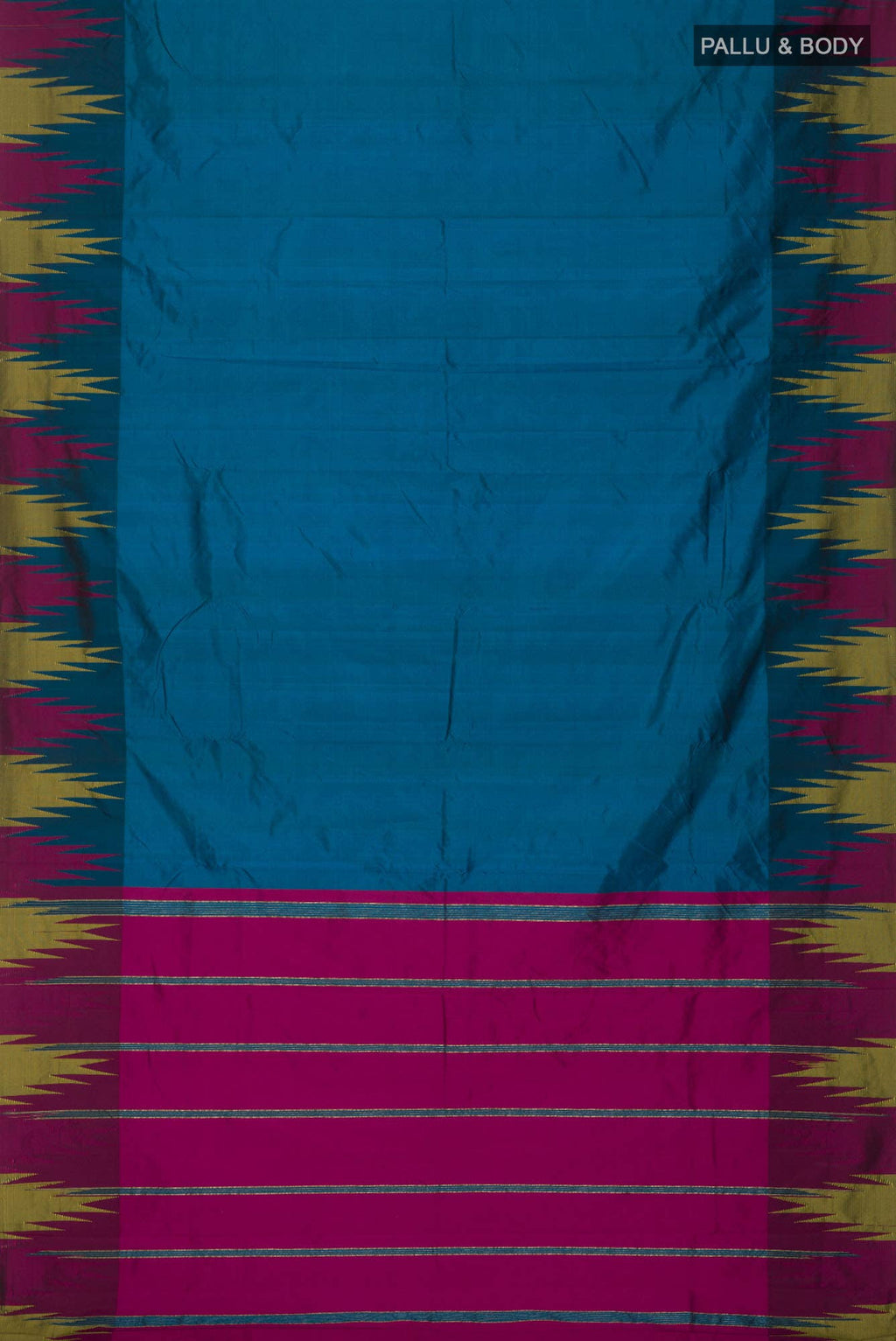 Blue Blended Bangalore Silk Saree