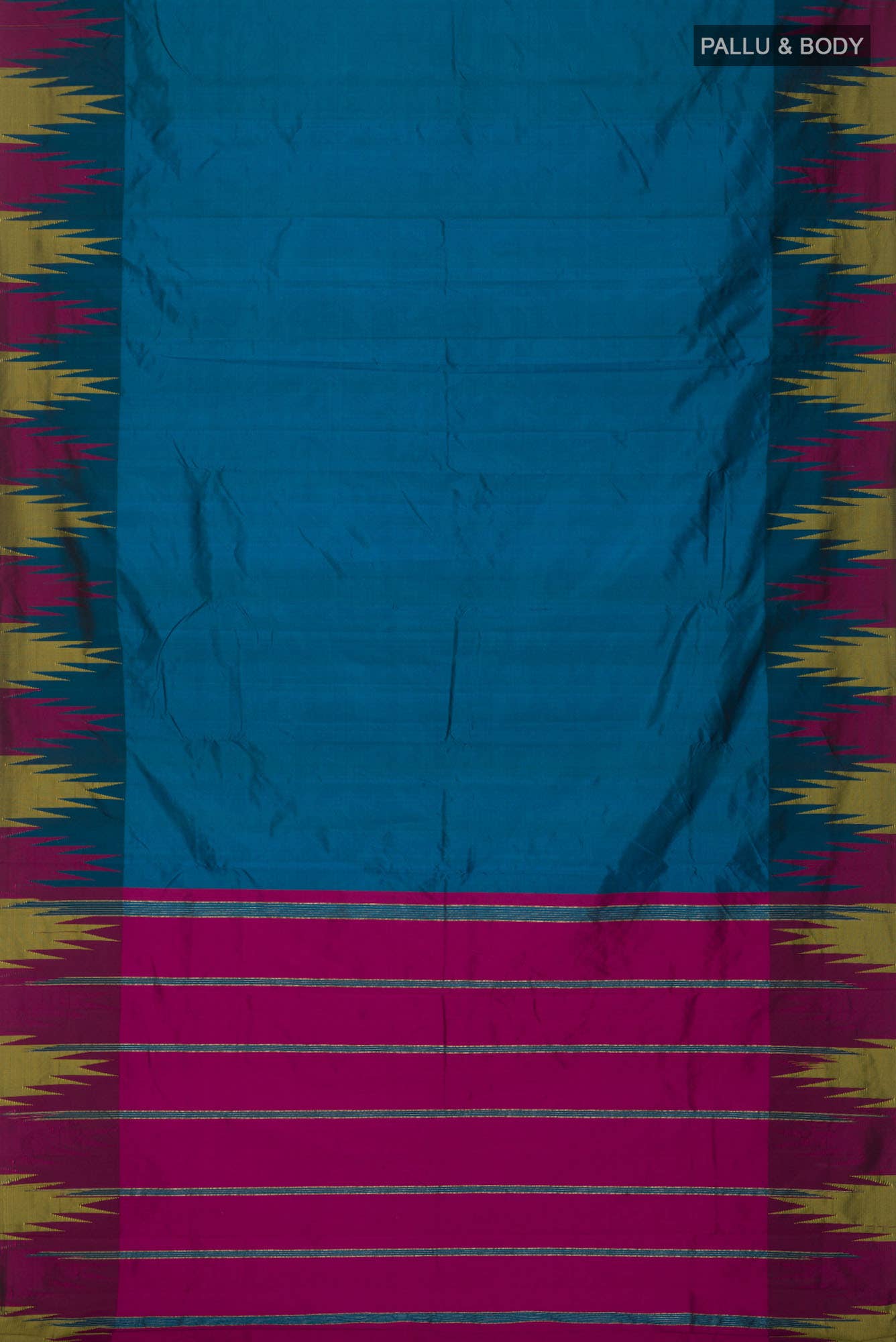 Blue Blended Bangalore Silk Saree
