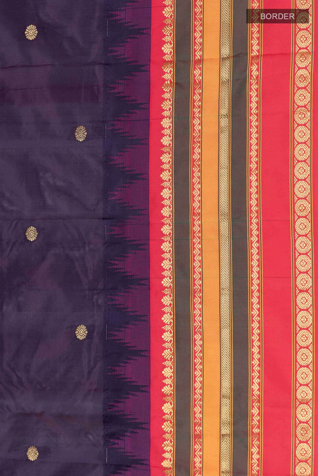 Purple Blended Bangalore Silk Saree