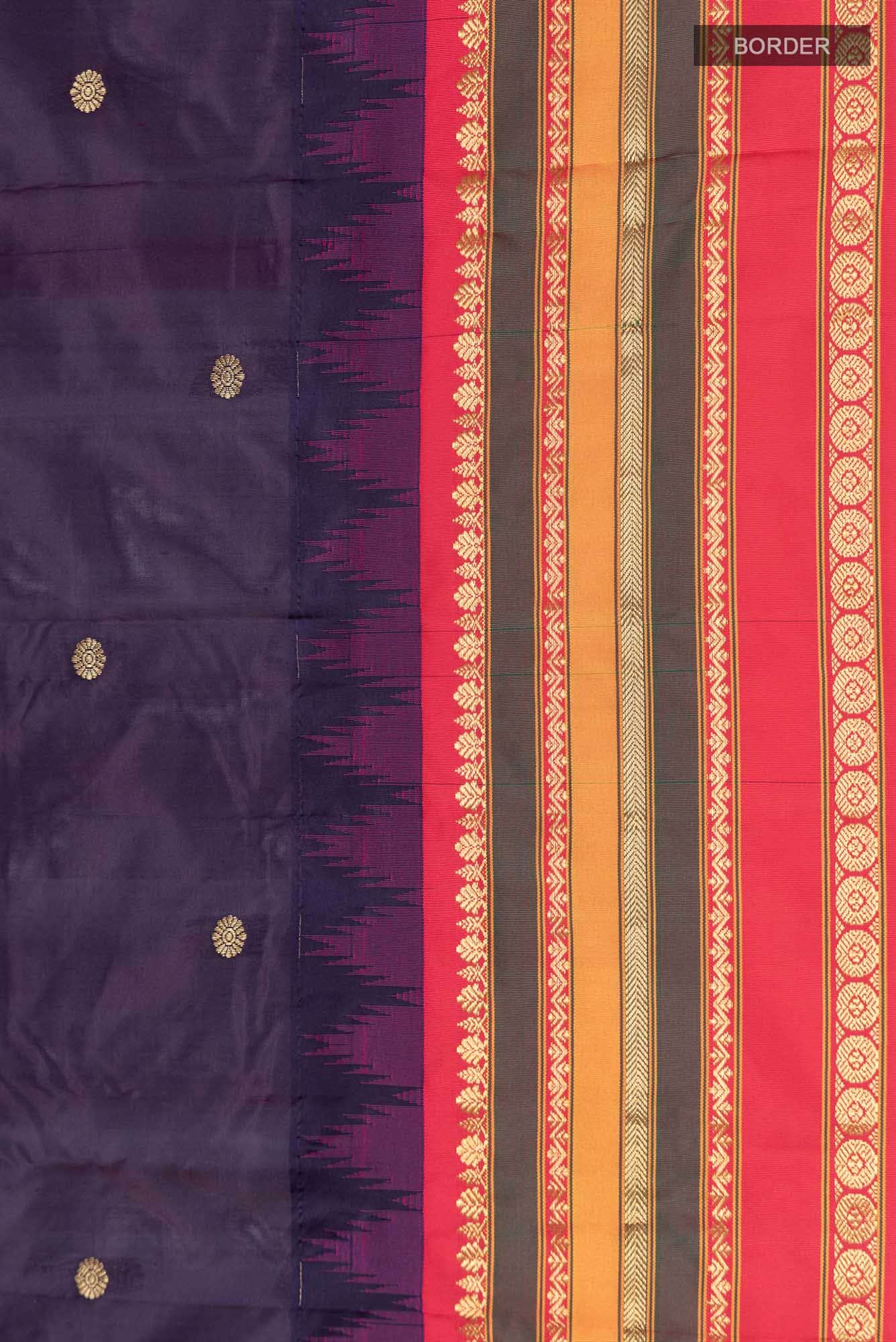 Purple Blended Bangalore Silk Saree