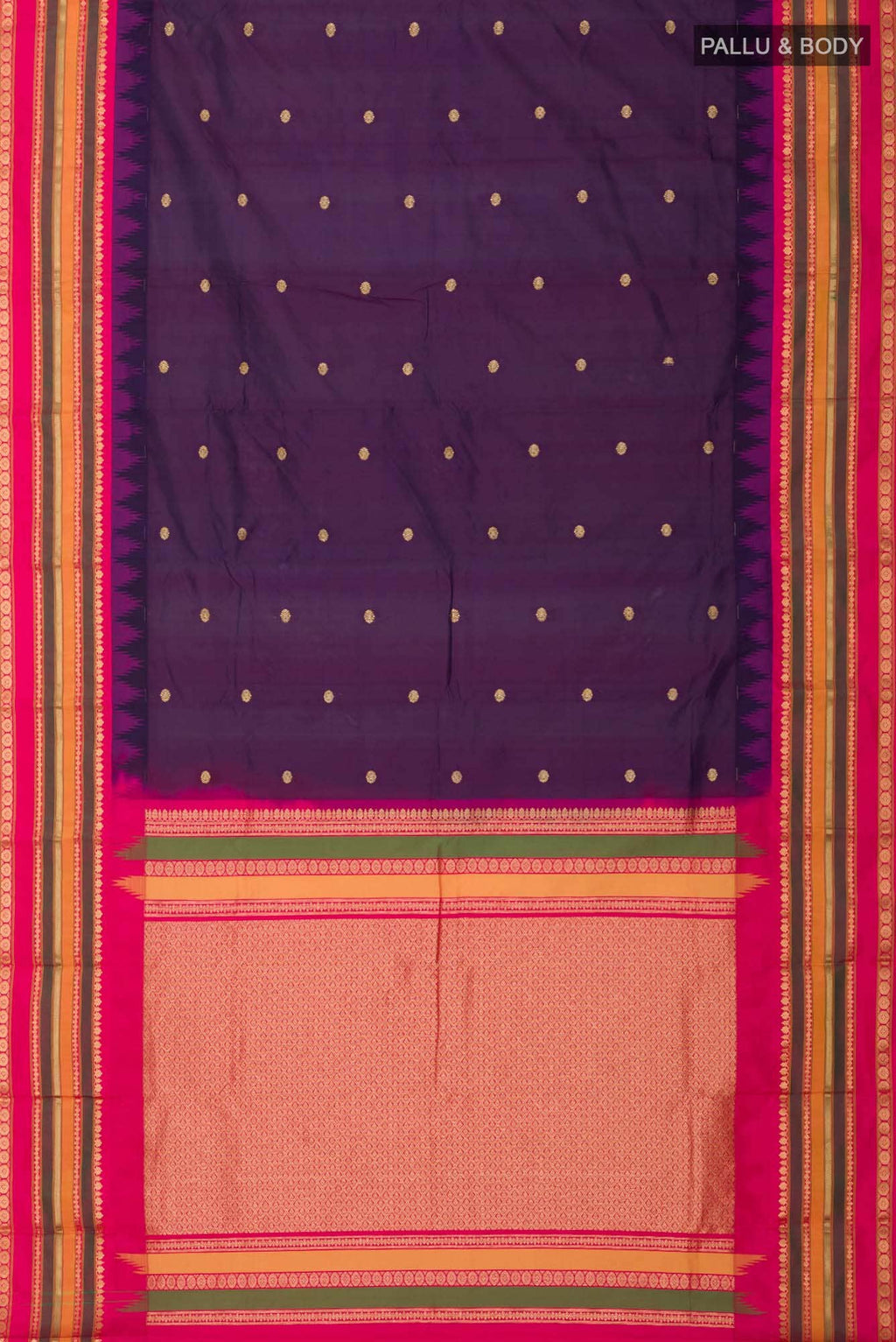 Purple Blended Bangalore Silk Saree