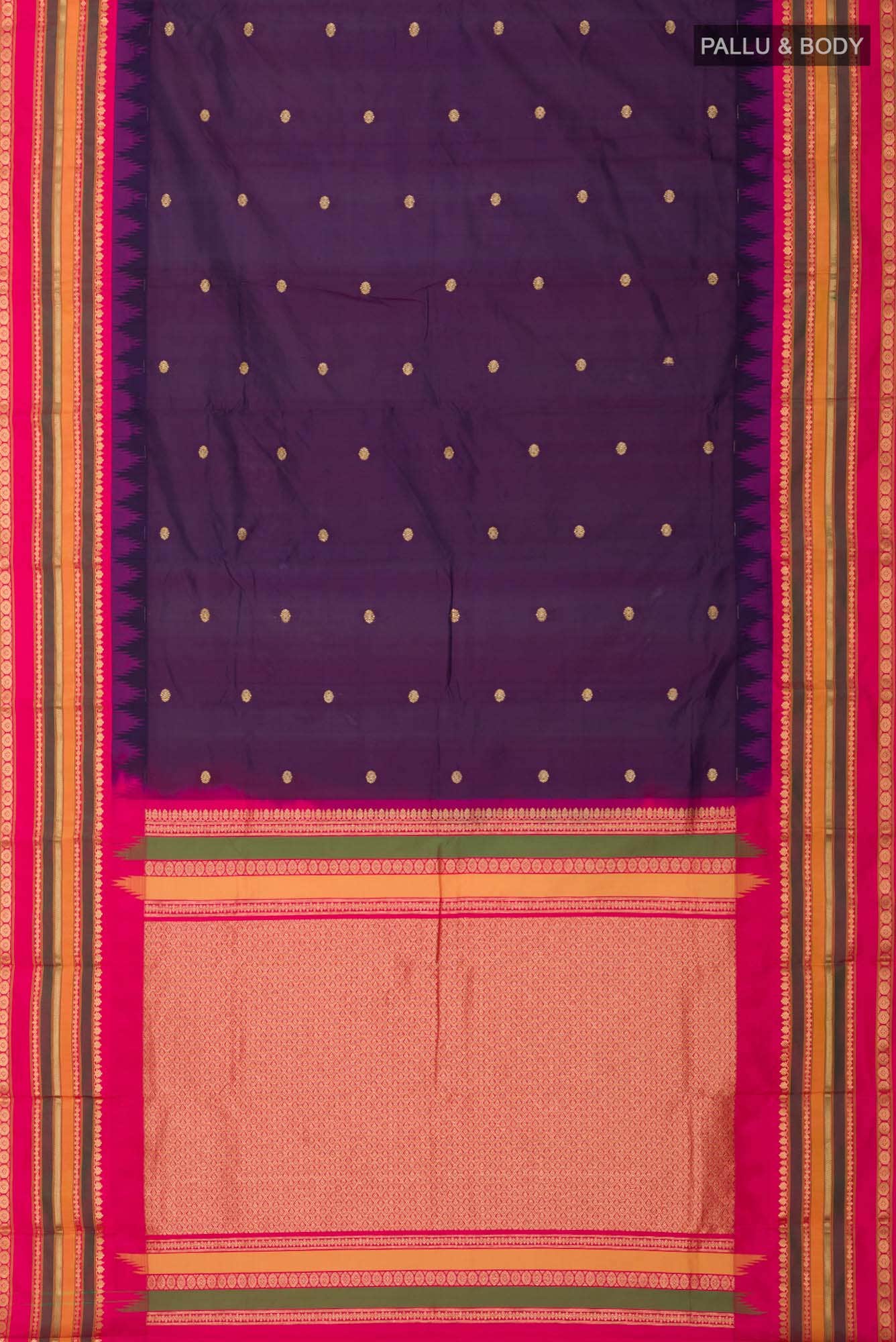 Purple Blended Bangalore Silk Saree