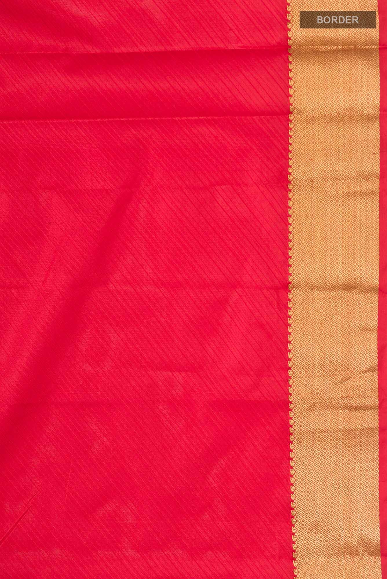 Red Blended Bangalore Silk Saree