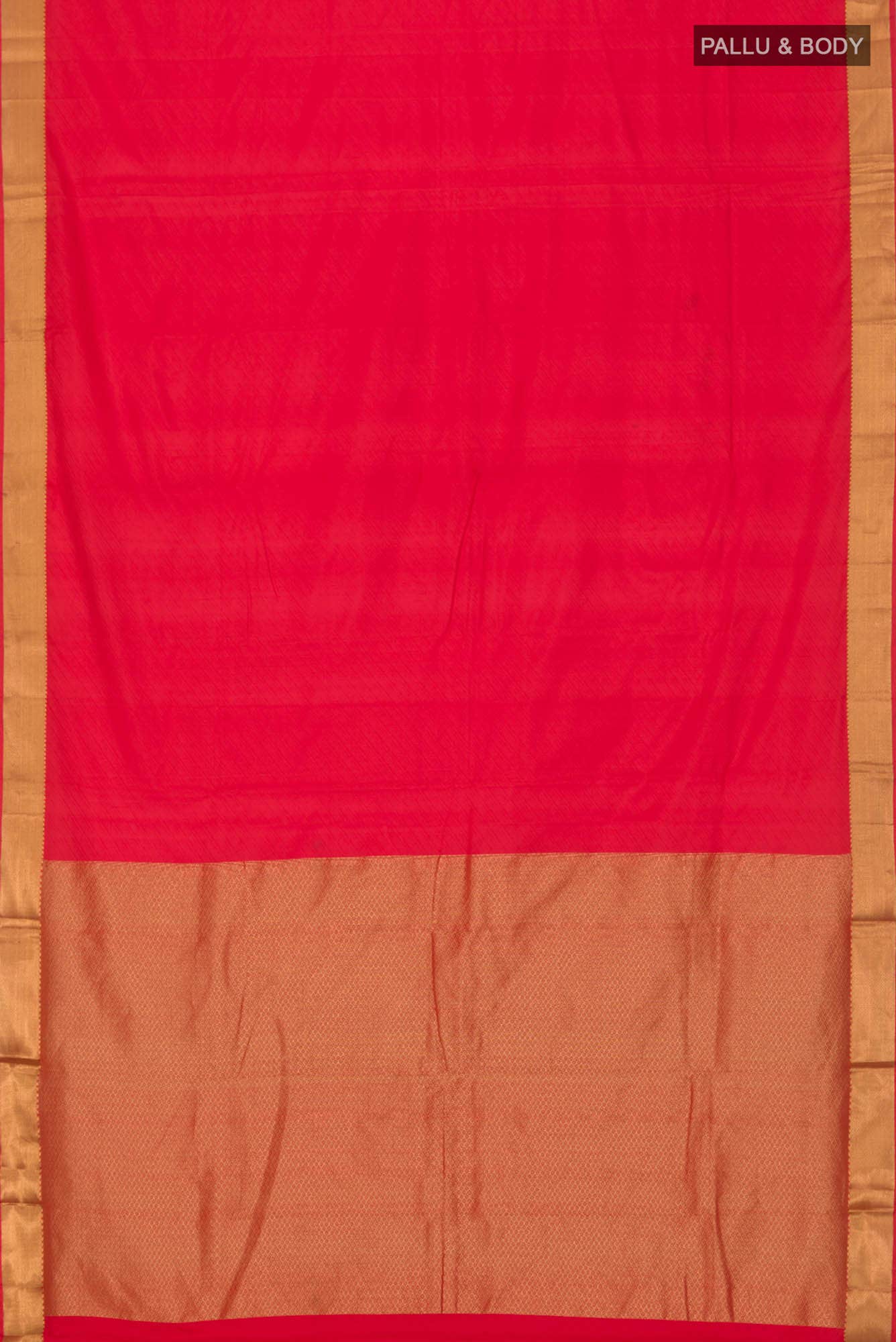 Red Blended Bangalore Silk Saree