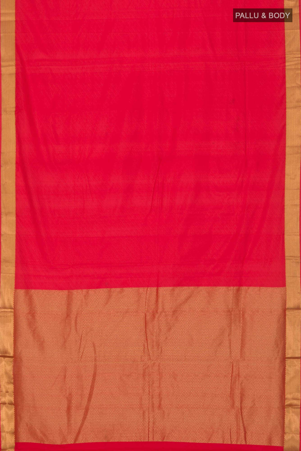 Red Blended Bangalore Silk Saree