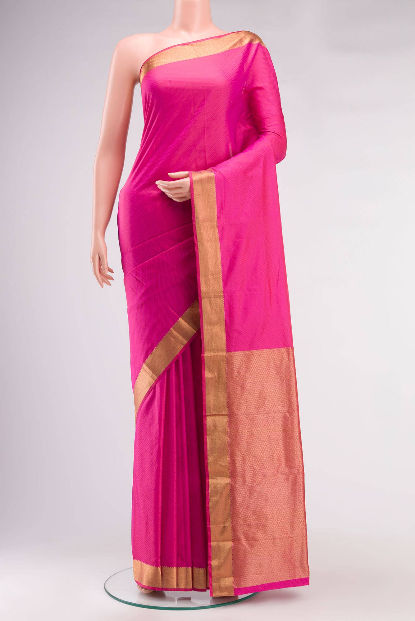 Pink Blended Bangalore Silk Saree