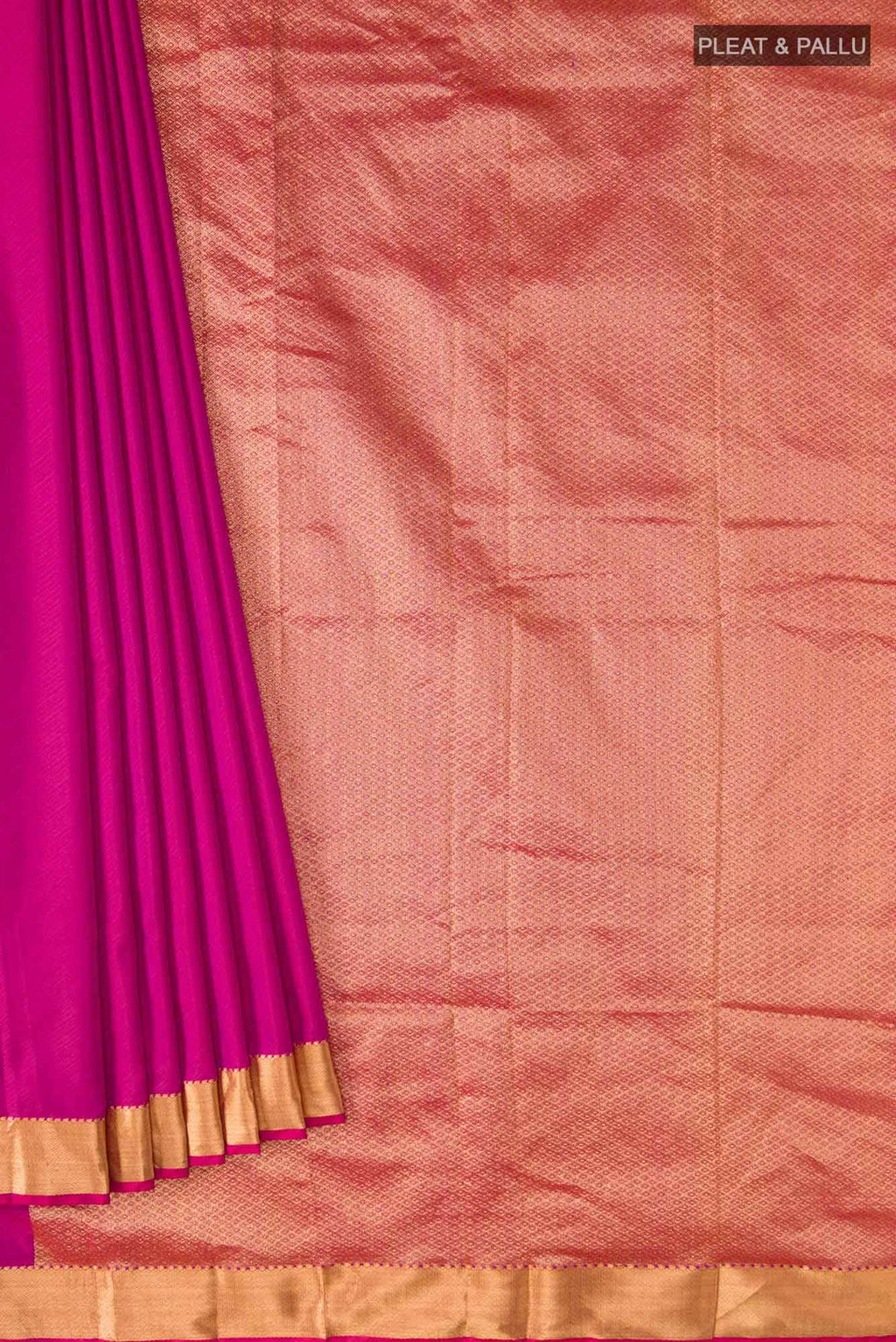 Magenta Blended Bangalore Silk Saree