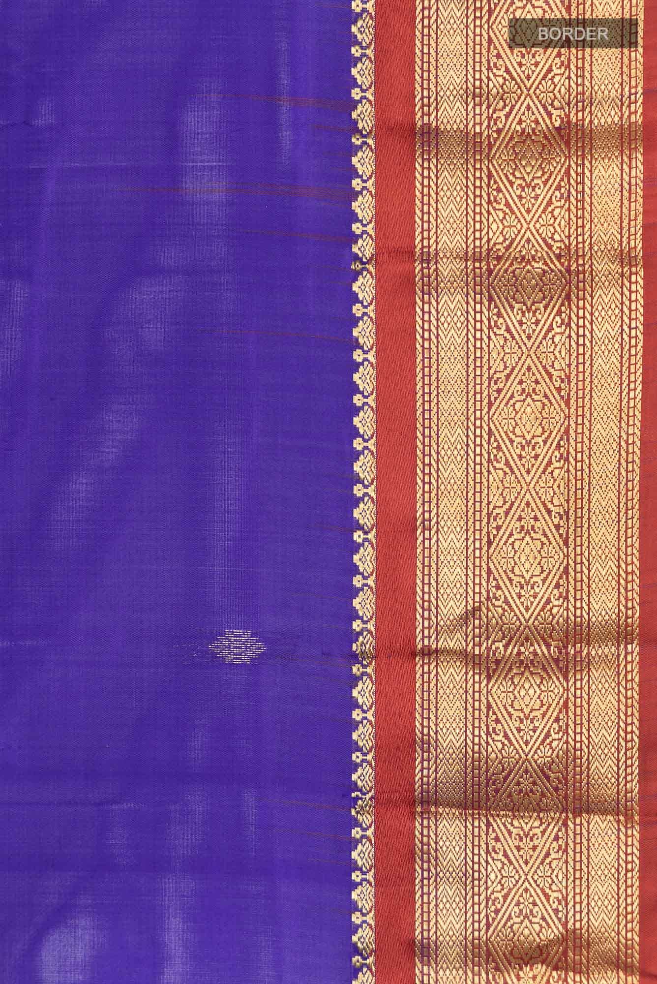 Blue Blended Bangalore Silk Saree