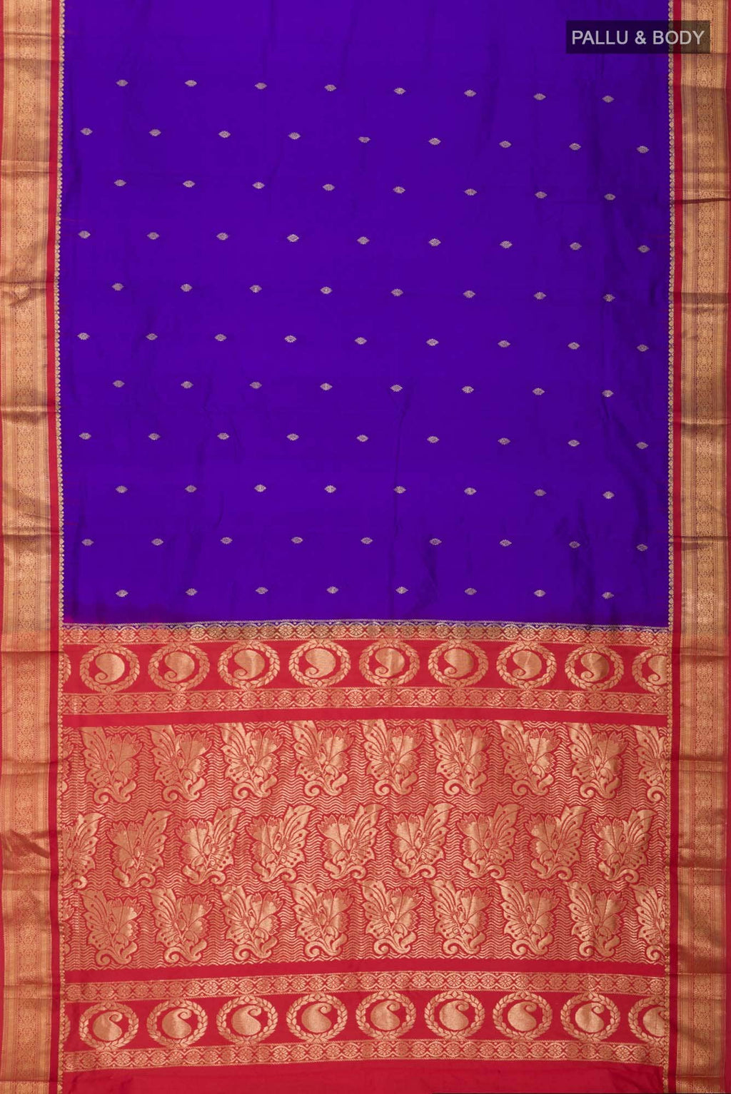 Blue Blended Bangalore Silk Saree