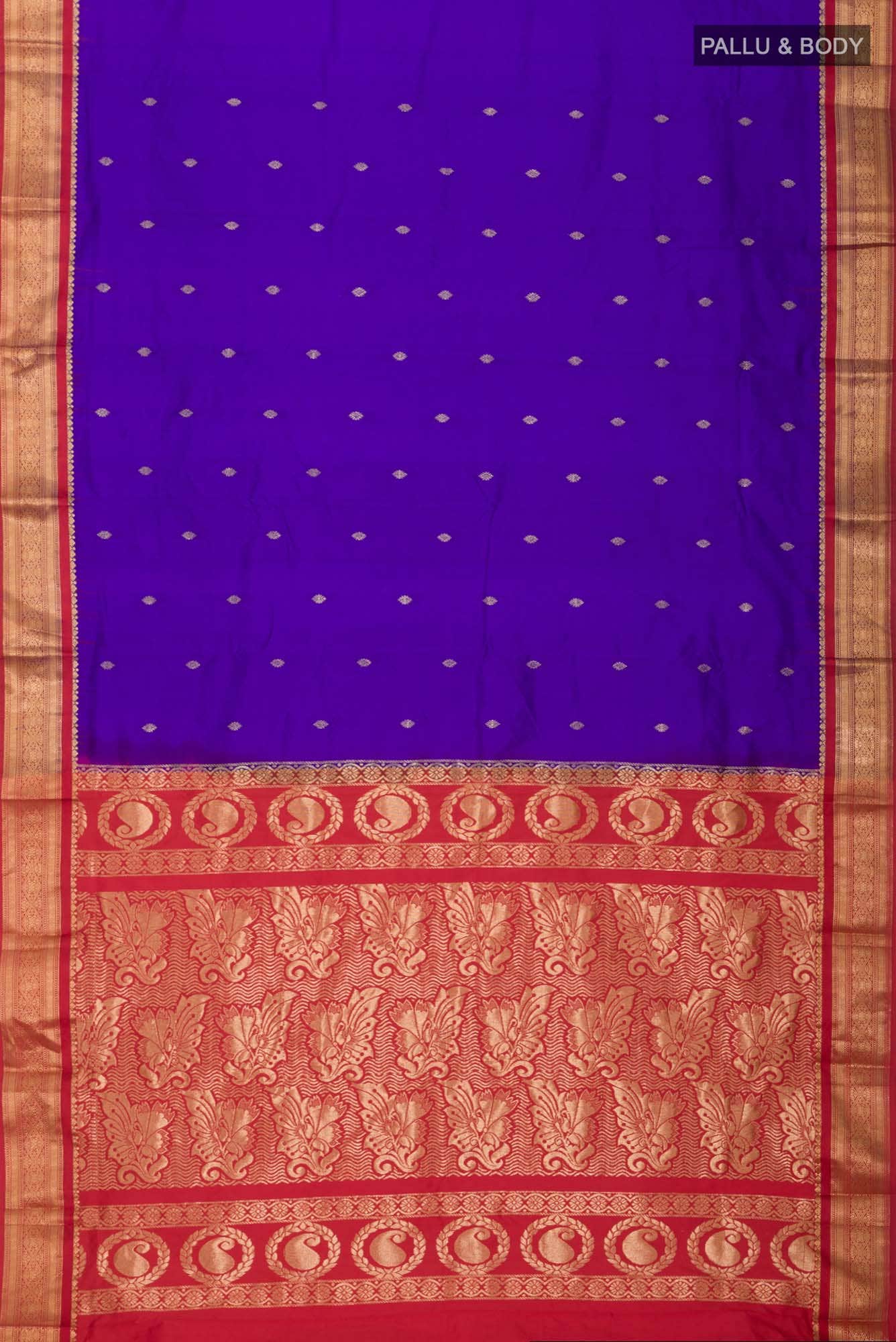 Blue Blended Bangalore Silk Saree