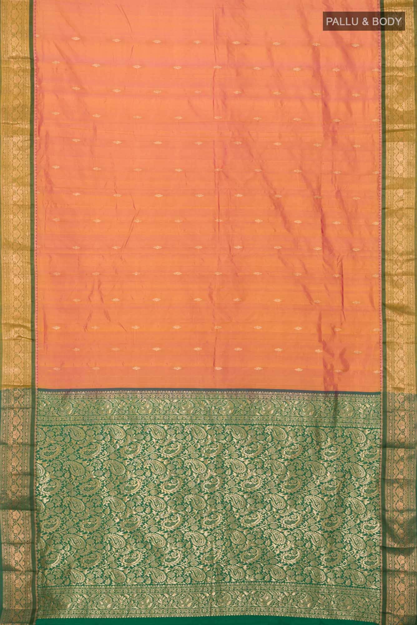 Yellow with Magenta Dual Tone Blended Bangalore Silk Saree