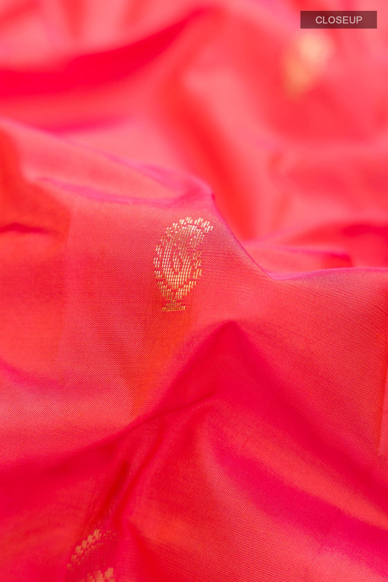 Orange with Pink Dual Tone Blended Bangalore Silk Saree
