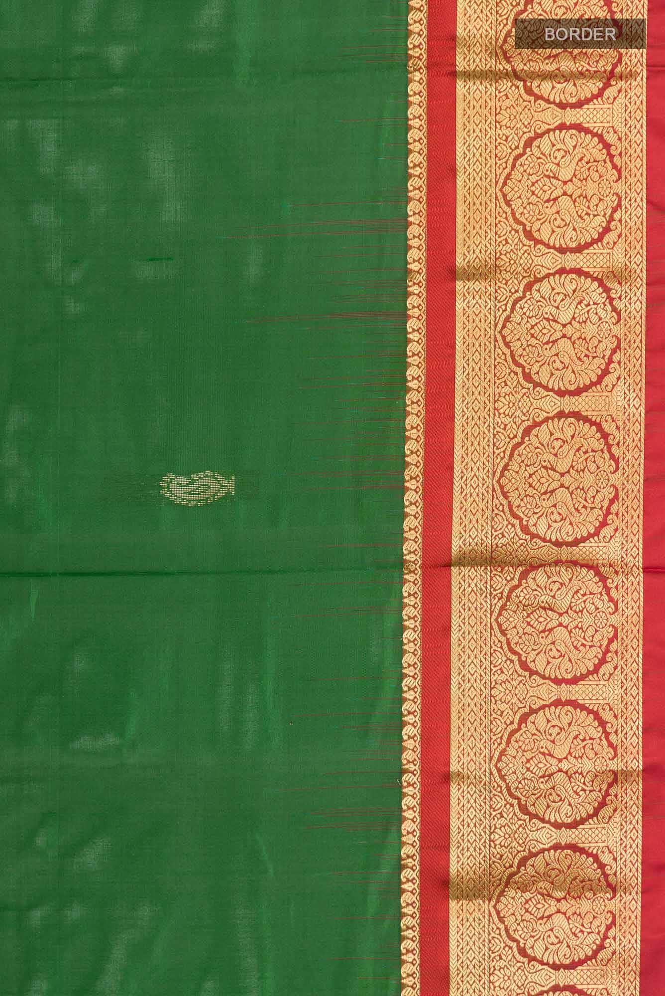 Green Blended Bangalore Silk Saree