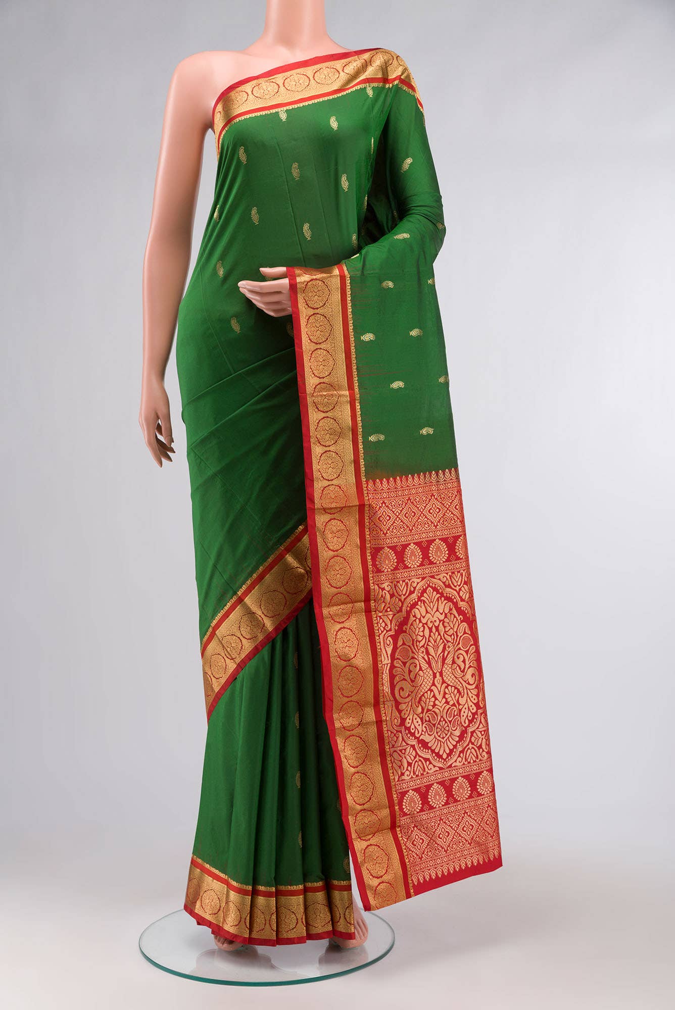 Green Blended Bangalore Silk Saree