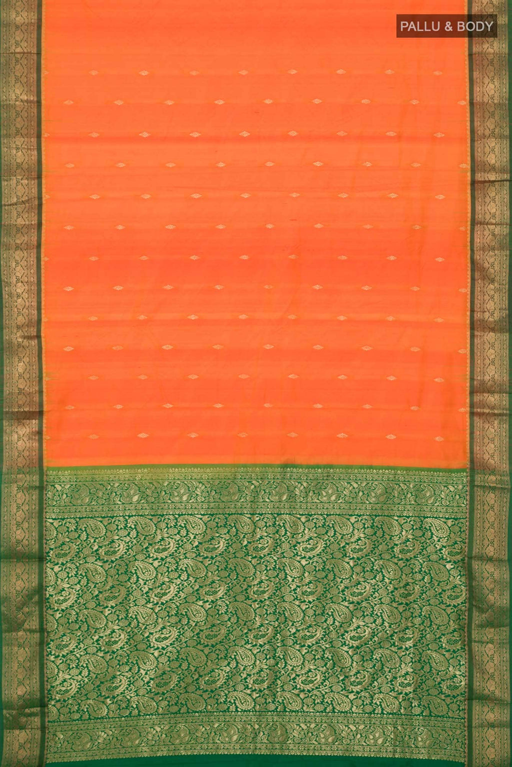 Orange Blended Bangalore Silk Saree