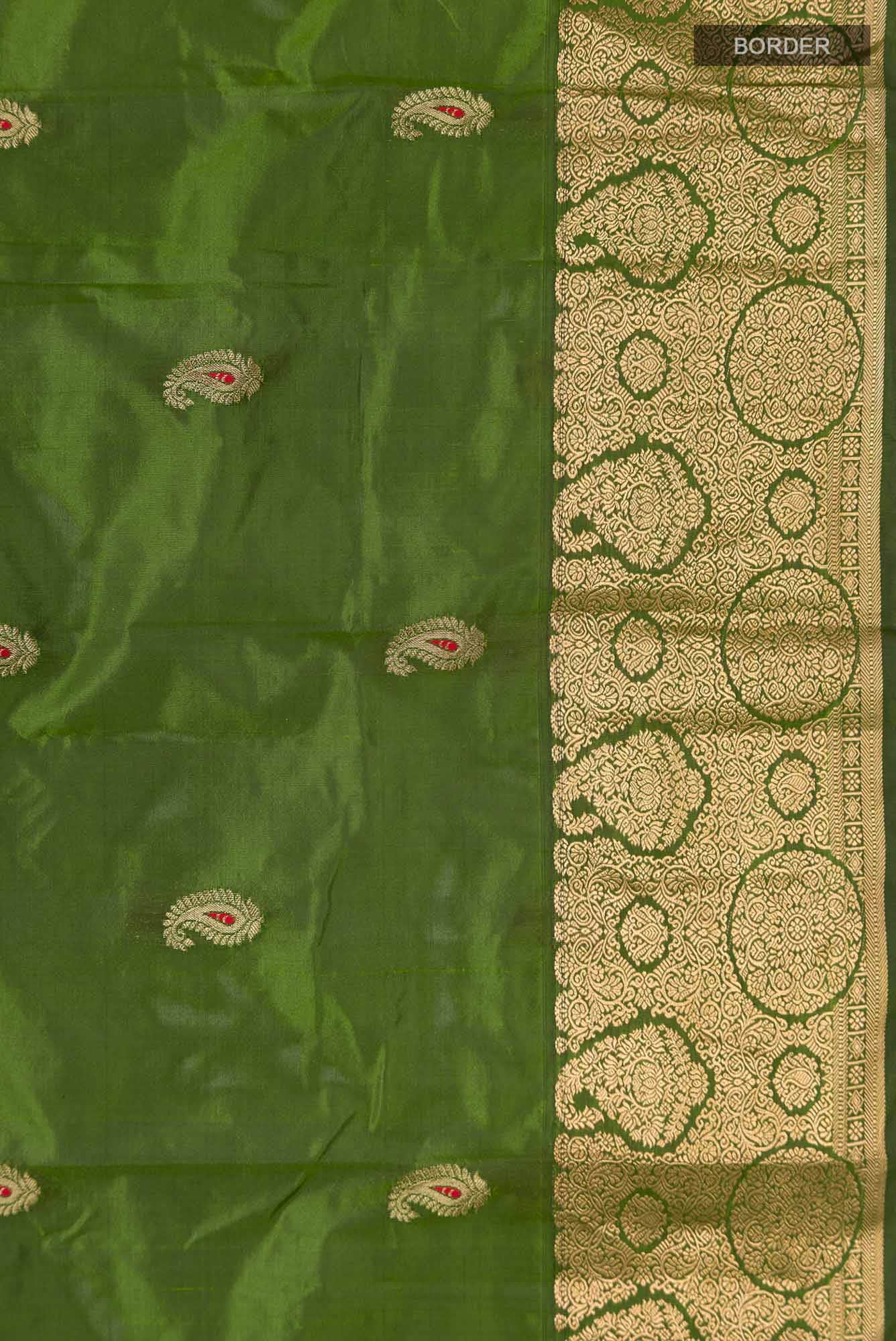 Green Blended Bangalore Silk Saree