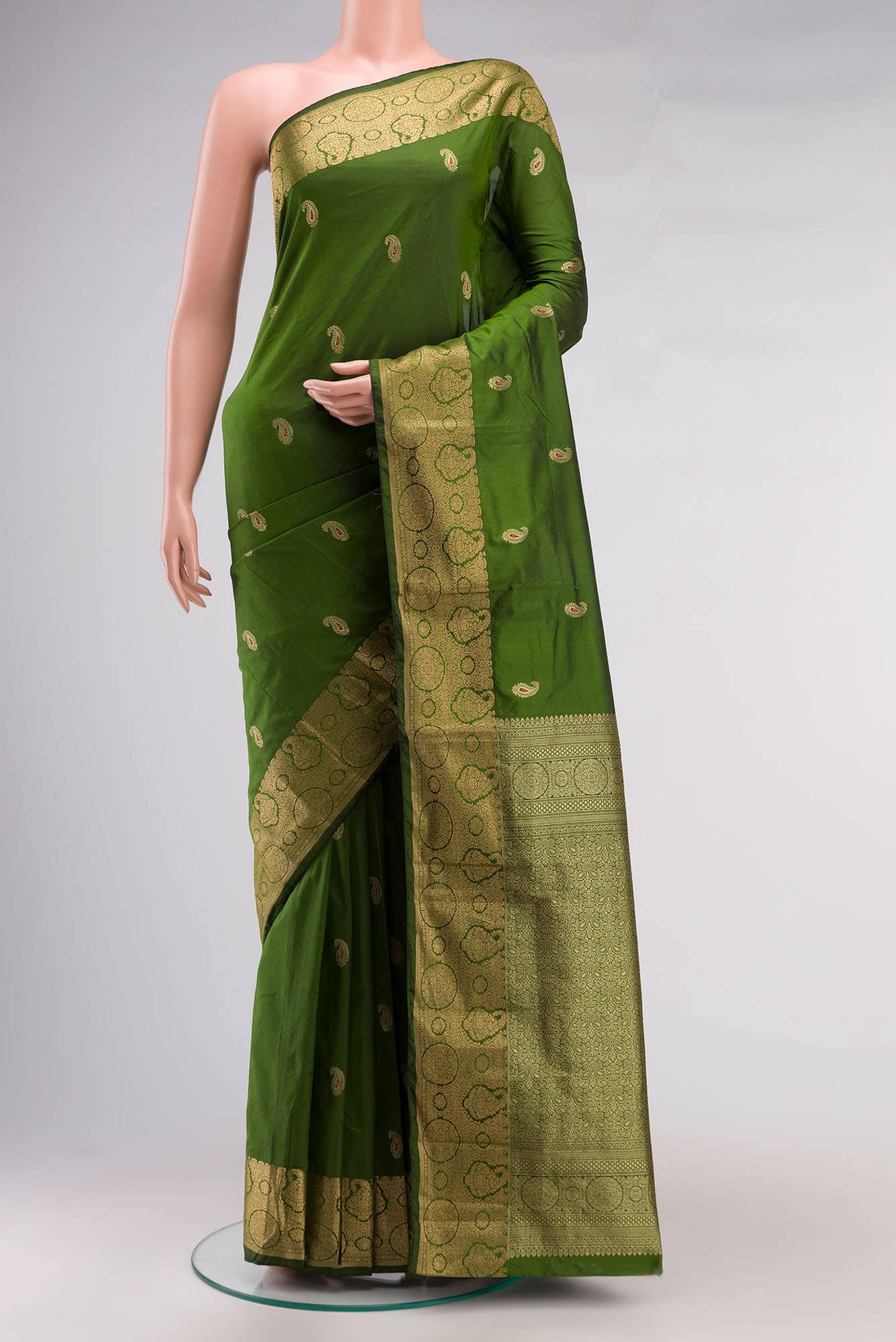Green Blended Bangalore Silk Saree