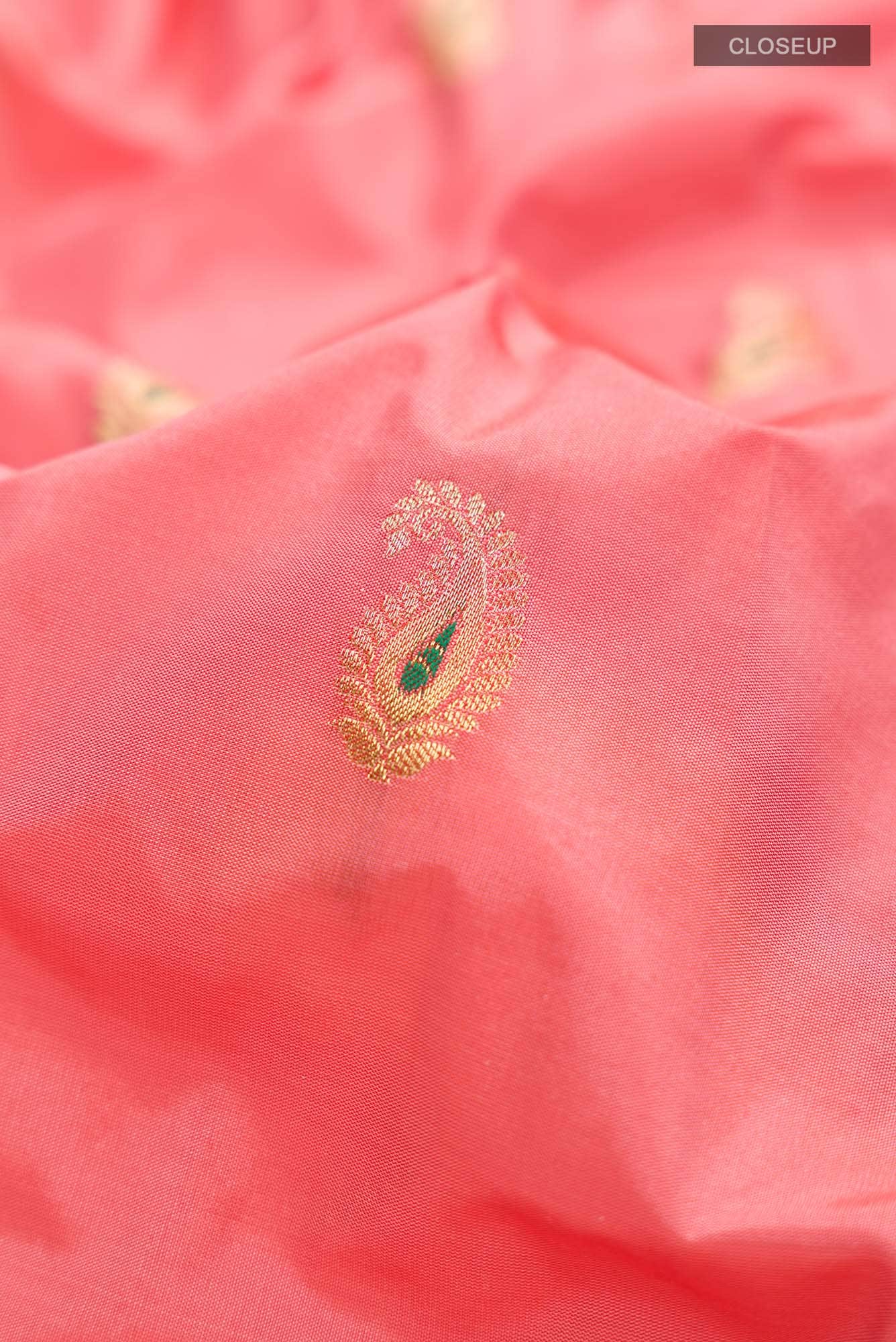 Coral Blended Bangalore Silk Saree