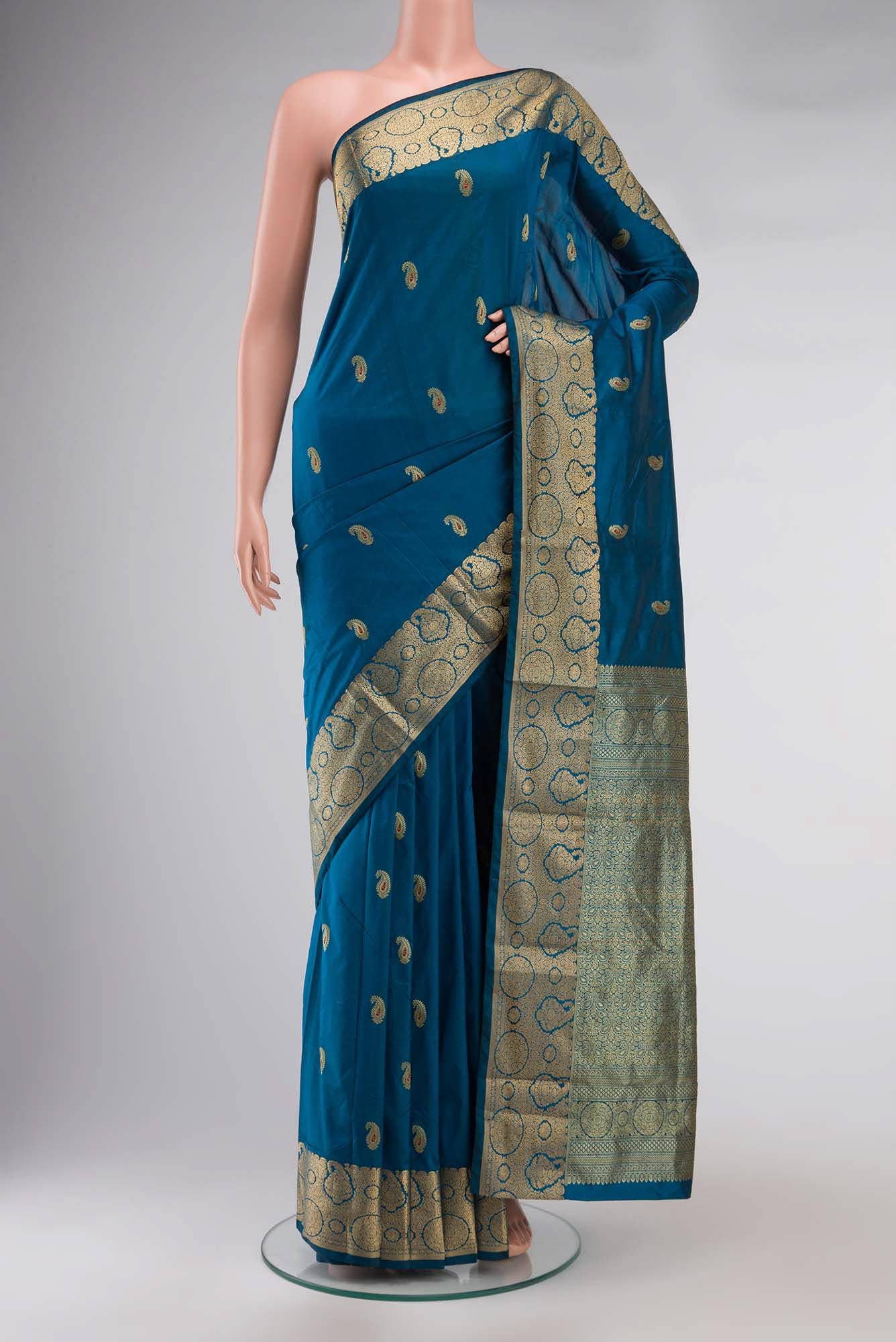 Blue Bangalore Silk Saree